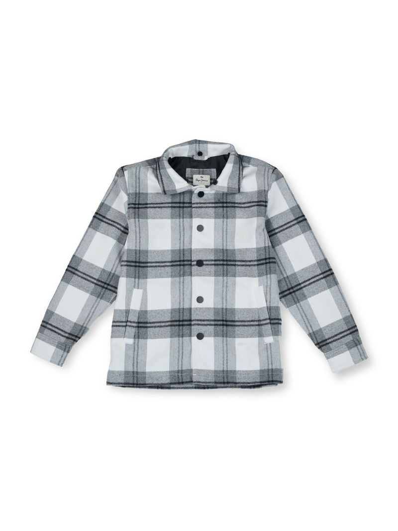 Boys Grey Solid Regular Fit Jacket