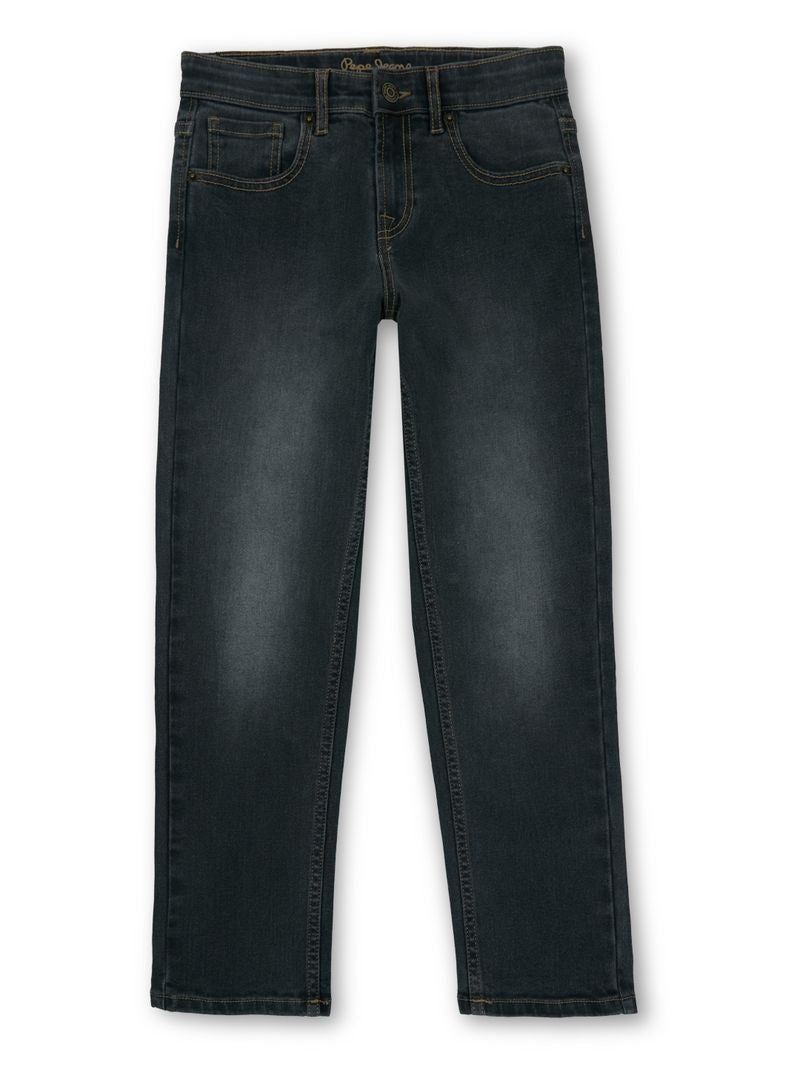 Boys Medium Grey Used Solid Skinny Fit Jeans