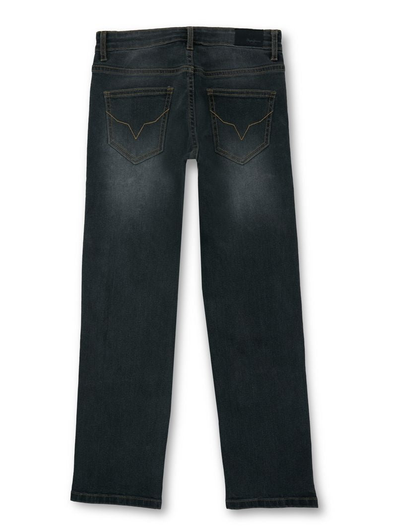 Boys Medium Grey Used Solid Skinny Fit Jeans