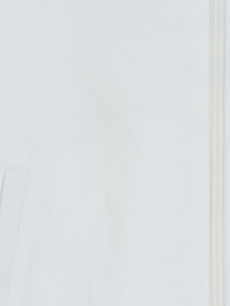 Boys White Solid Regular Fit Jacket