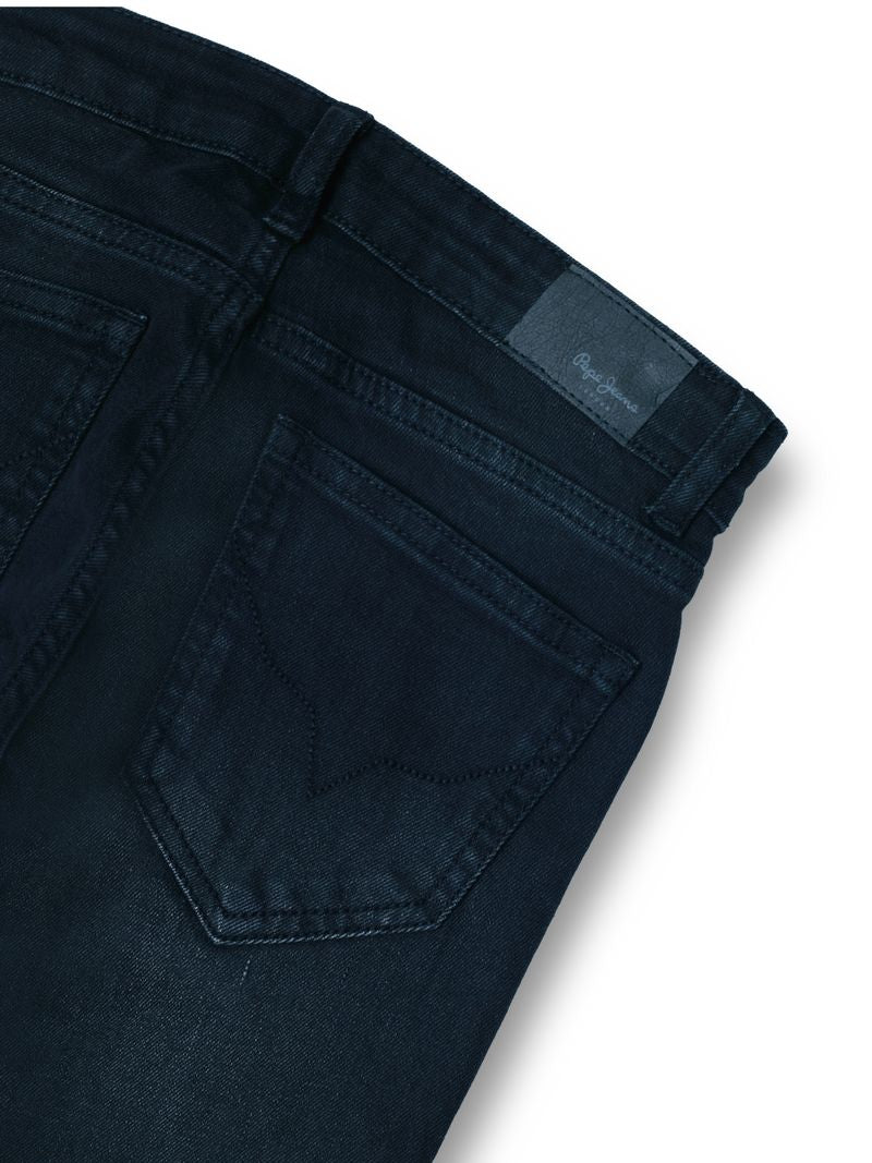 Boys Washed Black Solid Slim Fit Jeans