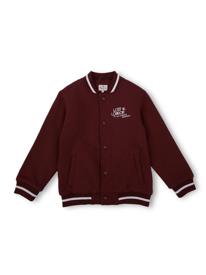 Boys Brown Solid Regular Fit Jacket
