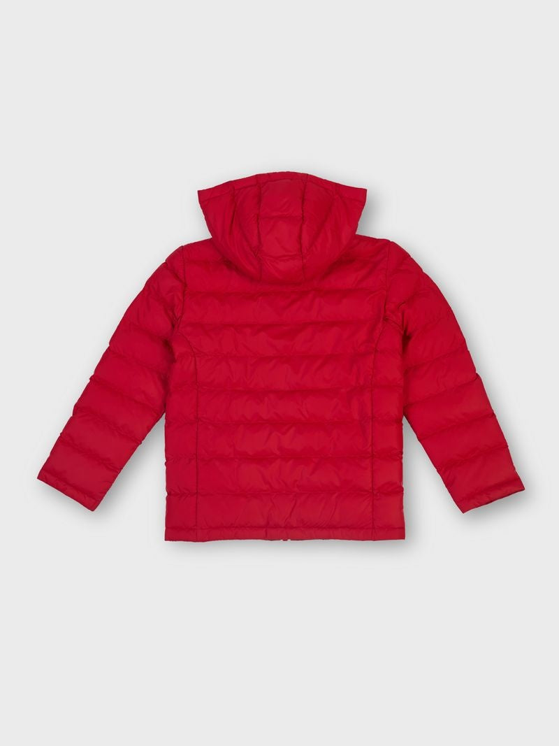 Boys Red Solid Regular Fit Jacket