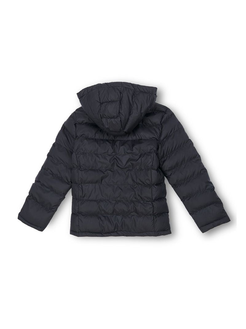 Boys Black Solid Regular Fit Jacket Full Sleeves