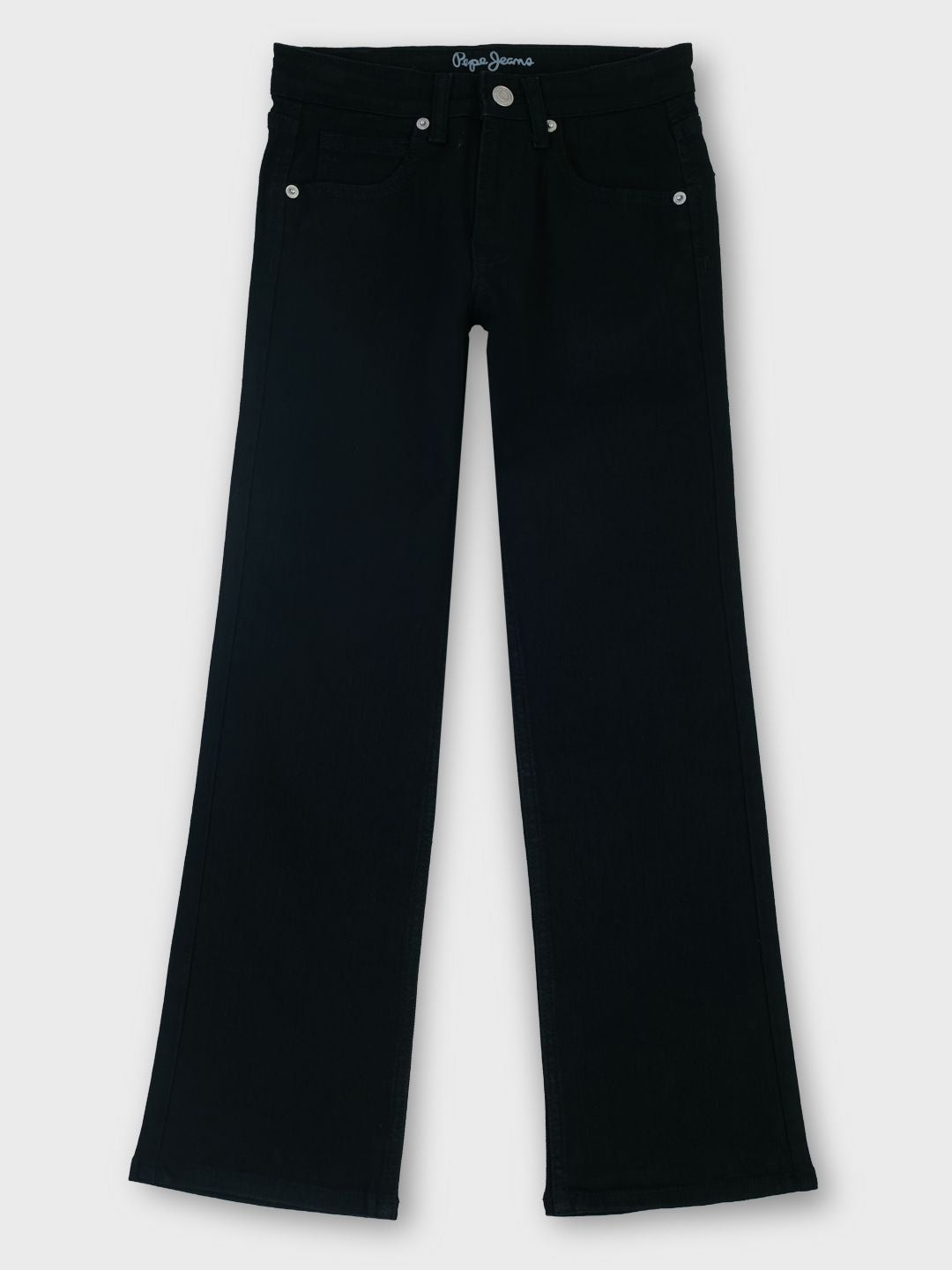 Boys Jet Black Solid Bootcut Jeans