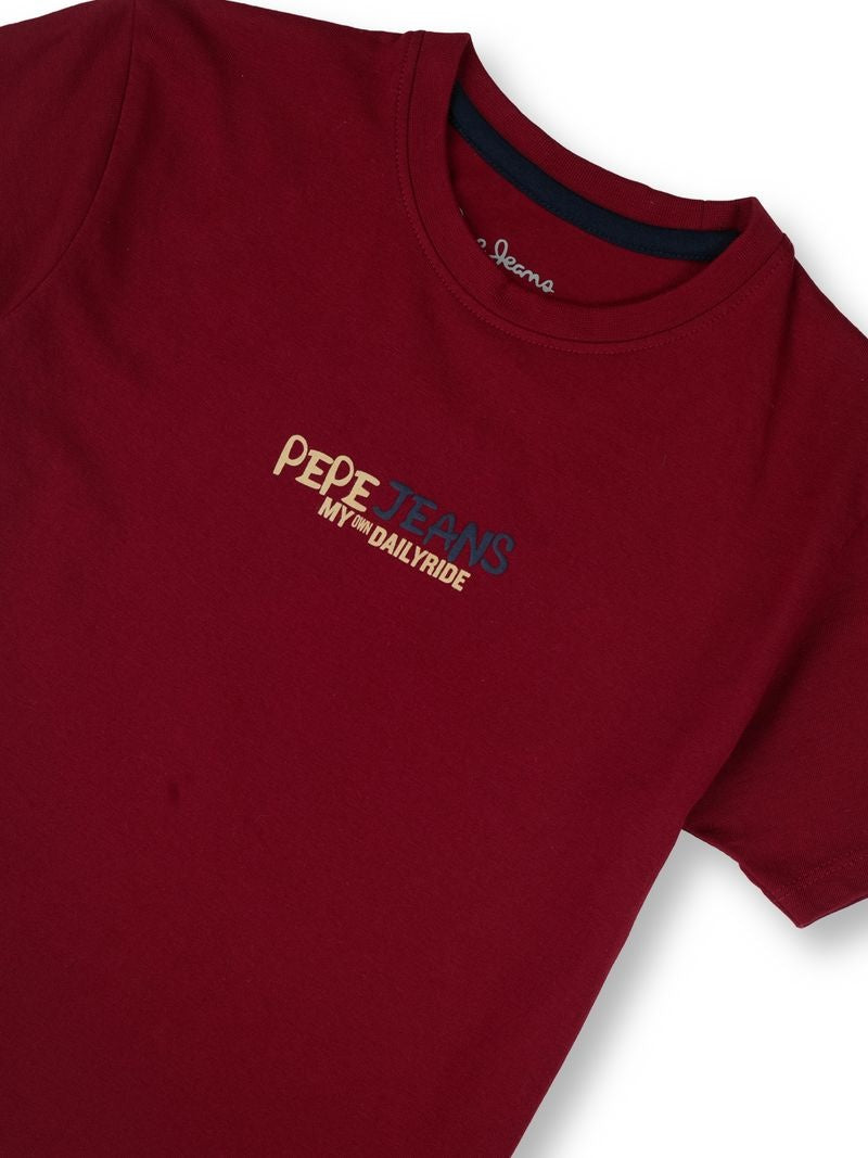 Boys Rugby Red Graphic Print Regular Fit T-Shirt