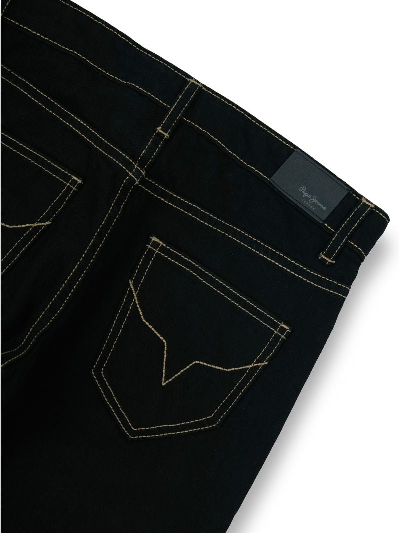 Boys Jet Black Solid Skinny Fit Jeans