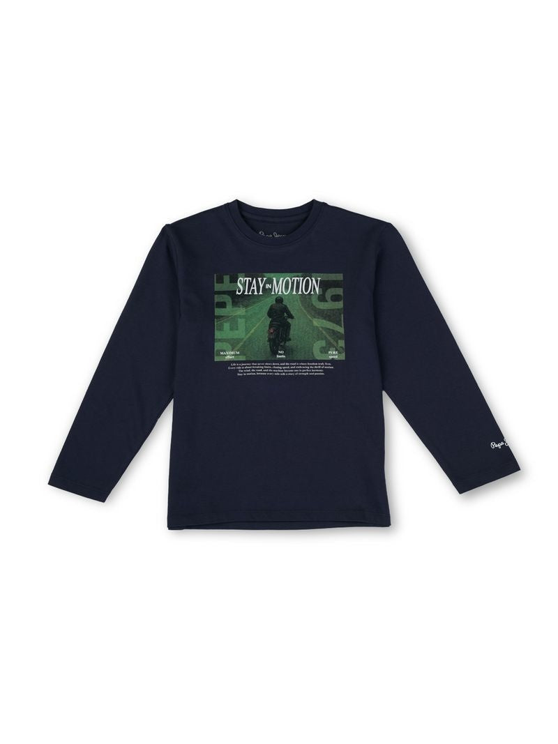 Boys Steel Grey Graphic Print Regular Fit T-Shirt
