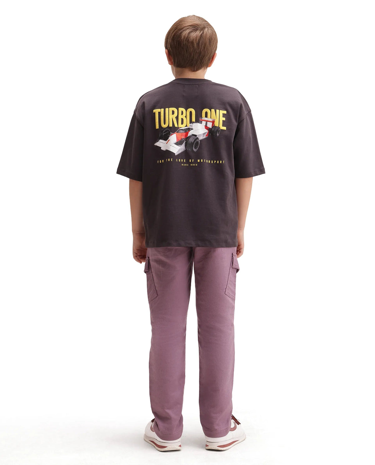 Rare Ones Boys Presso Cargo Fit Cotton Trouser - Dusky Pink