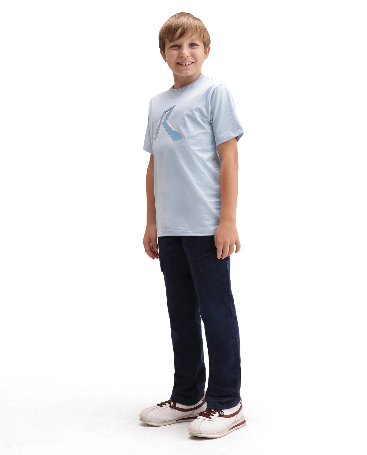 Rare Ones Boys Presso Cargo Fit Cotton Trouser - Dark Navy