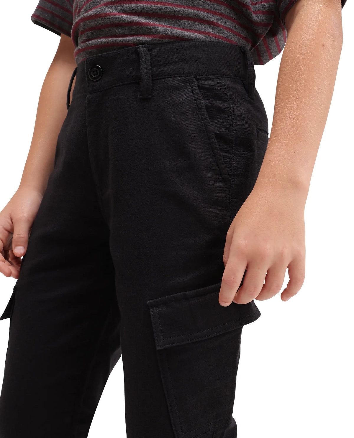 Rare Ones Boys Presso Cargo Fit Cotton Trouser - Black