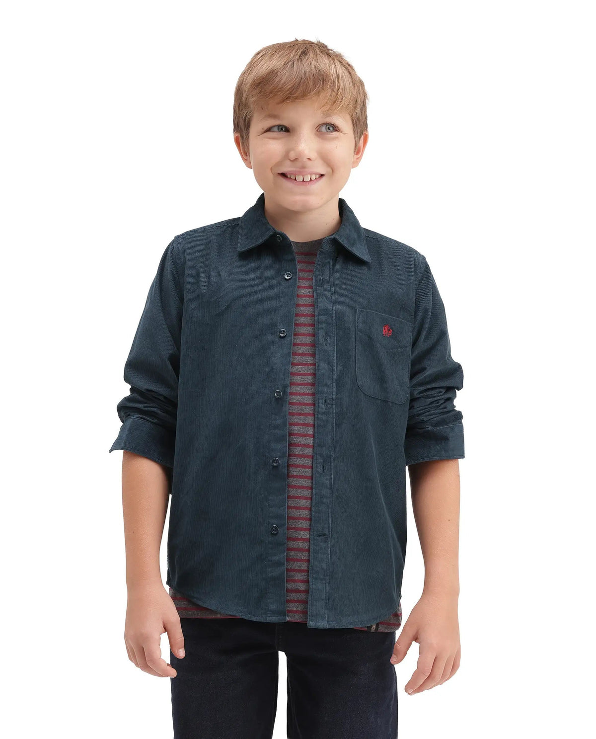 Rare Ones Boys Ceon Regular Fit Cotton Shirt - Teal