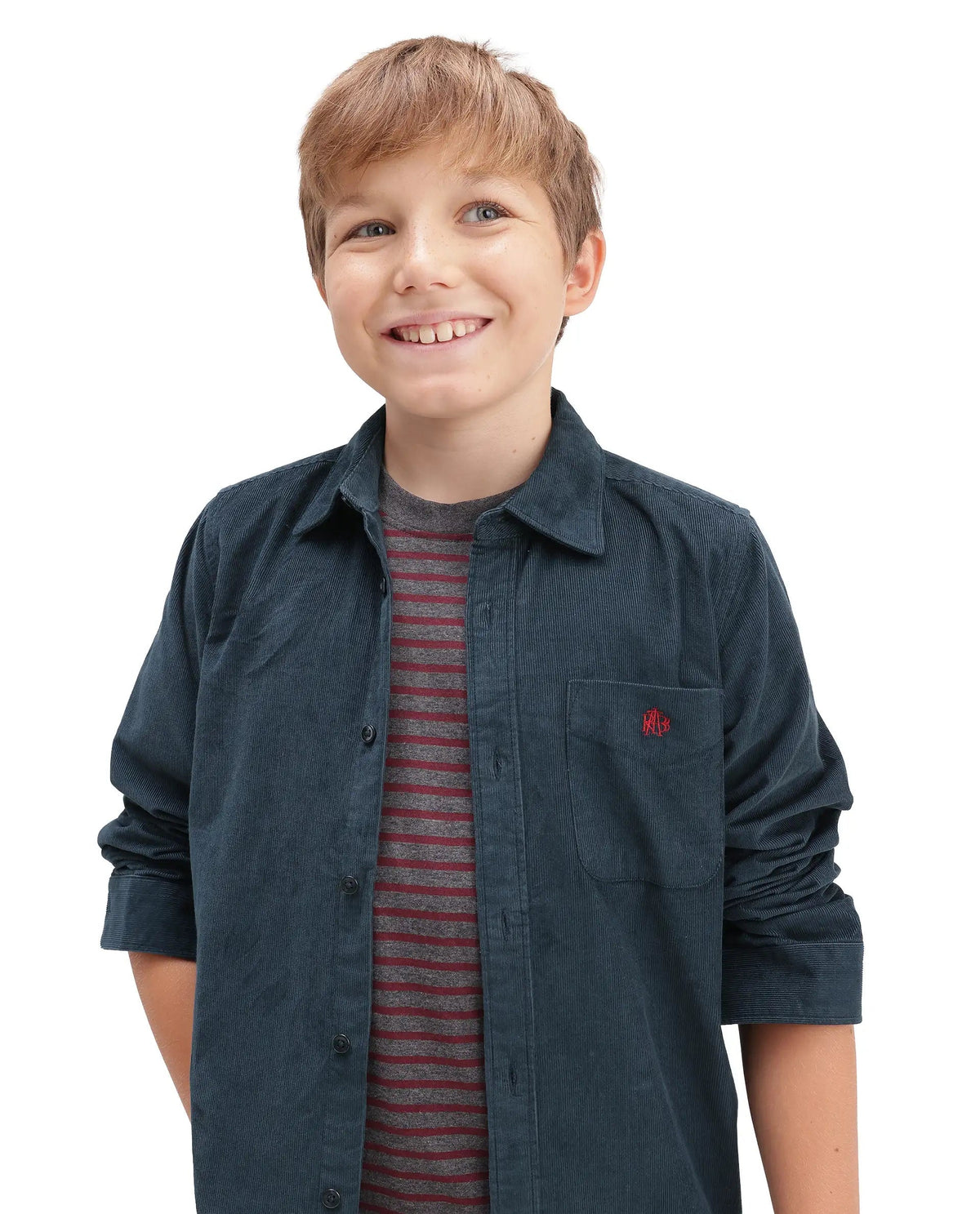 Rare Ones Boys Ceon Regular Fit Cotton Shirt - Teal