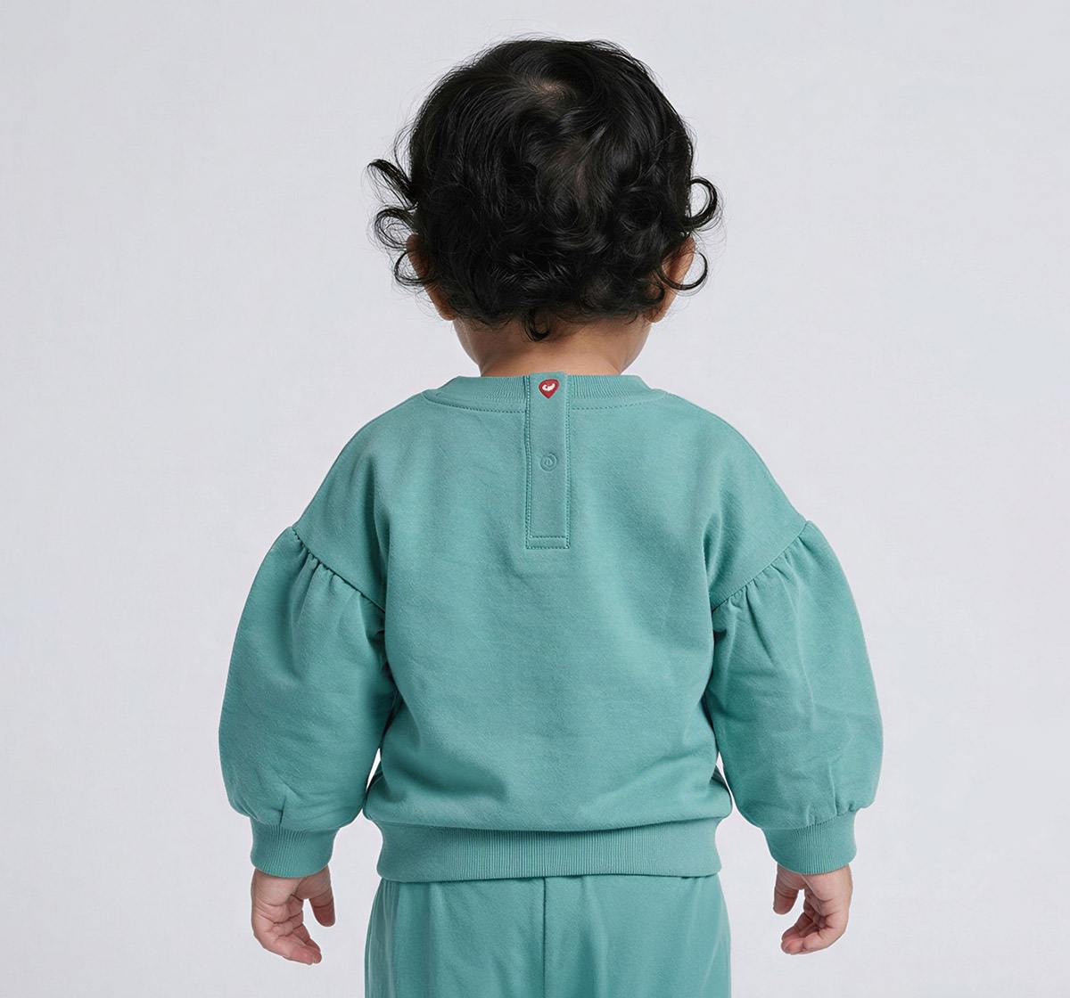 Sweatshirt Applique Embroidery Teal
