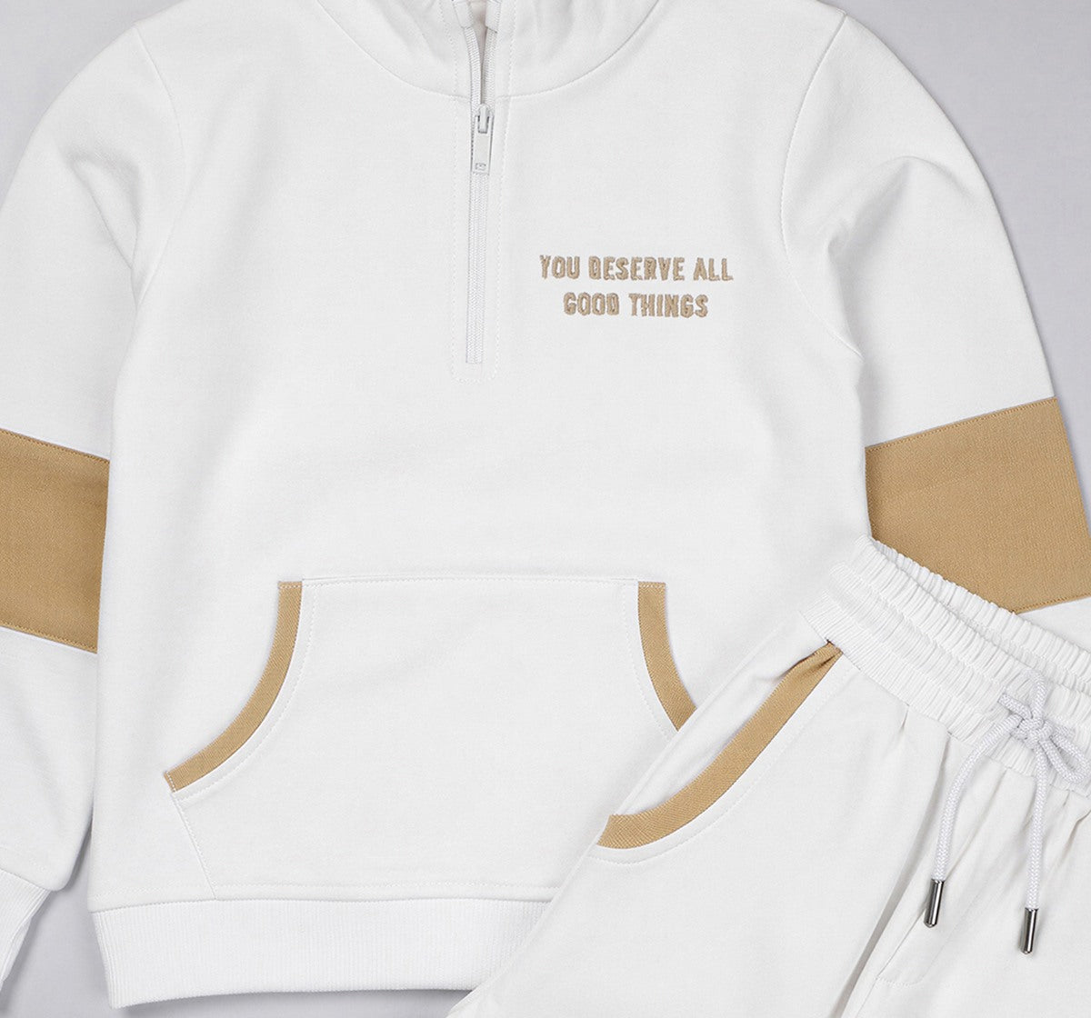 Sweatshirt & Jogger Coordinate Set Off White