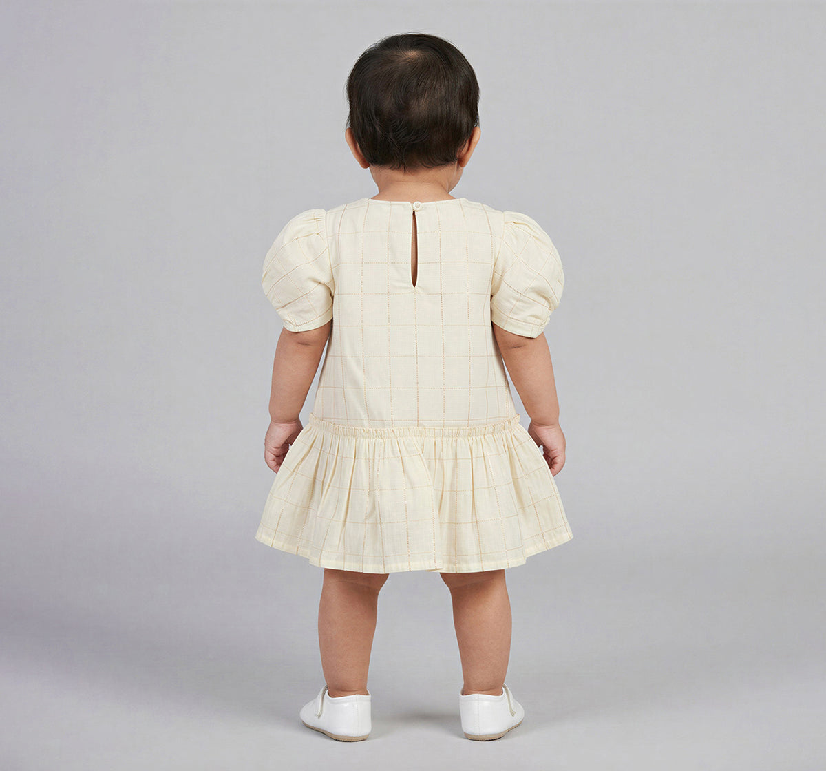 Infant Girls Ivory Embroidered Heart Dress with Bloomers