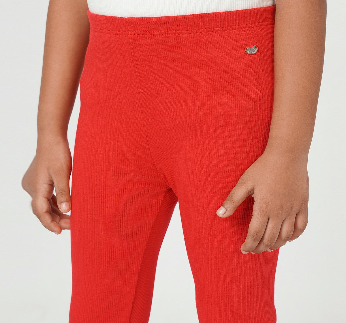Rib Leggings 2X2 Lycra Rib Red