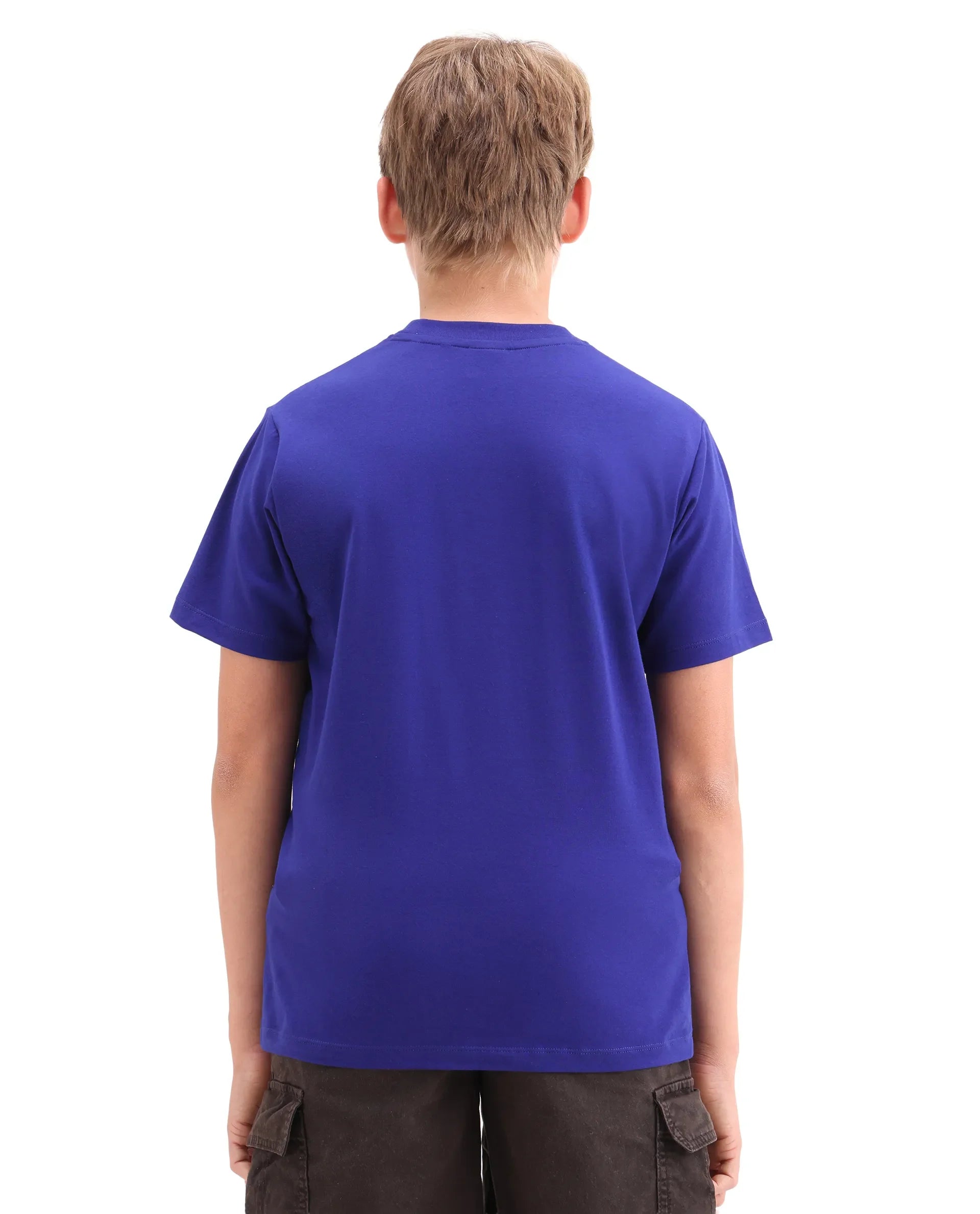 Boys Dark Blue Badge Applique Regular Fit T-Shirt