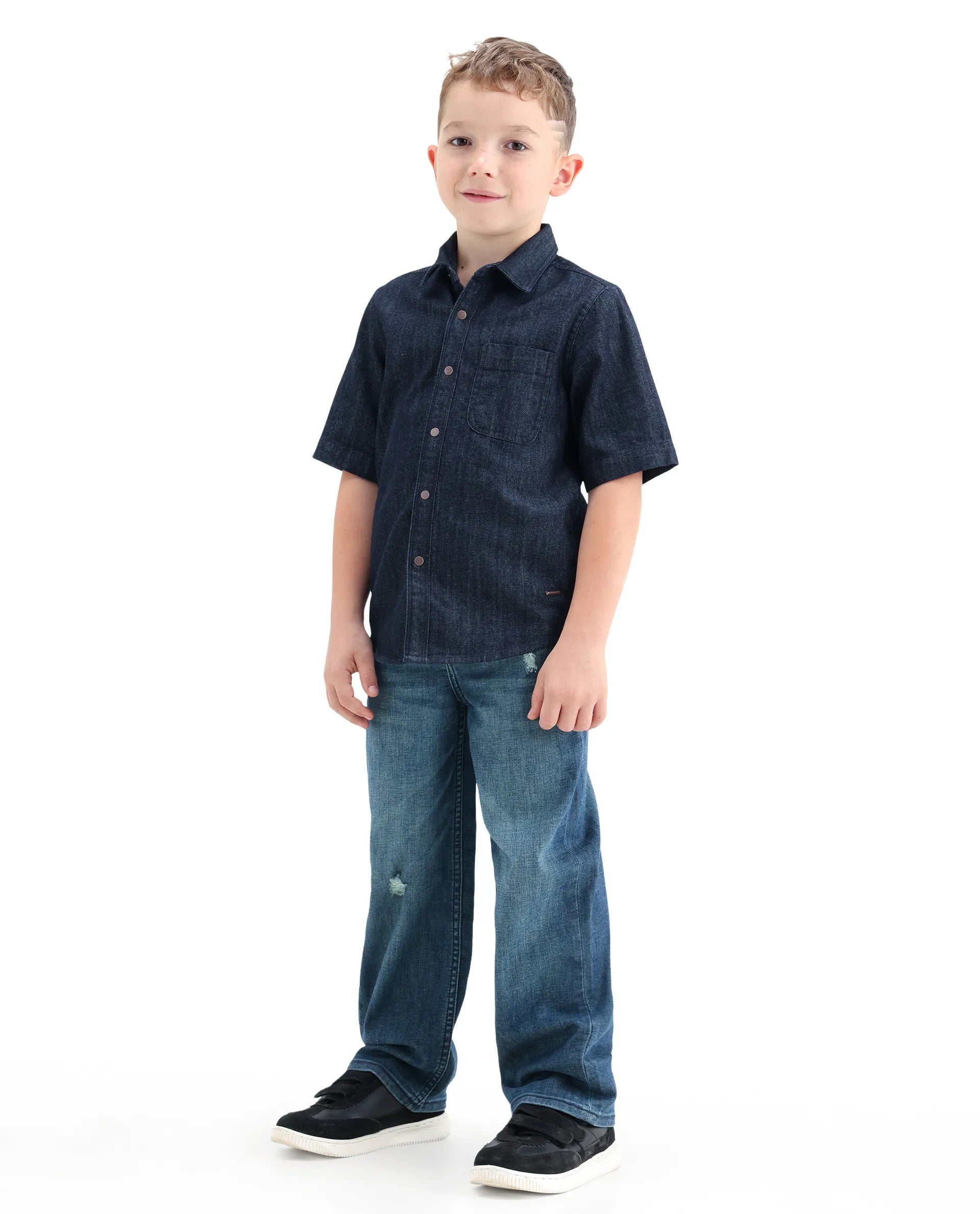 Rare Ones Boys Dark Blue Relaxed Fit Jeans
