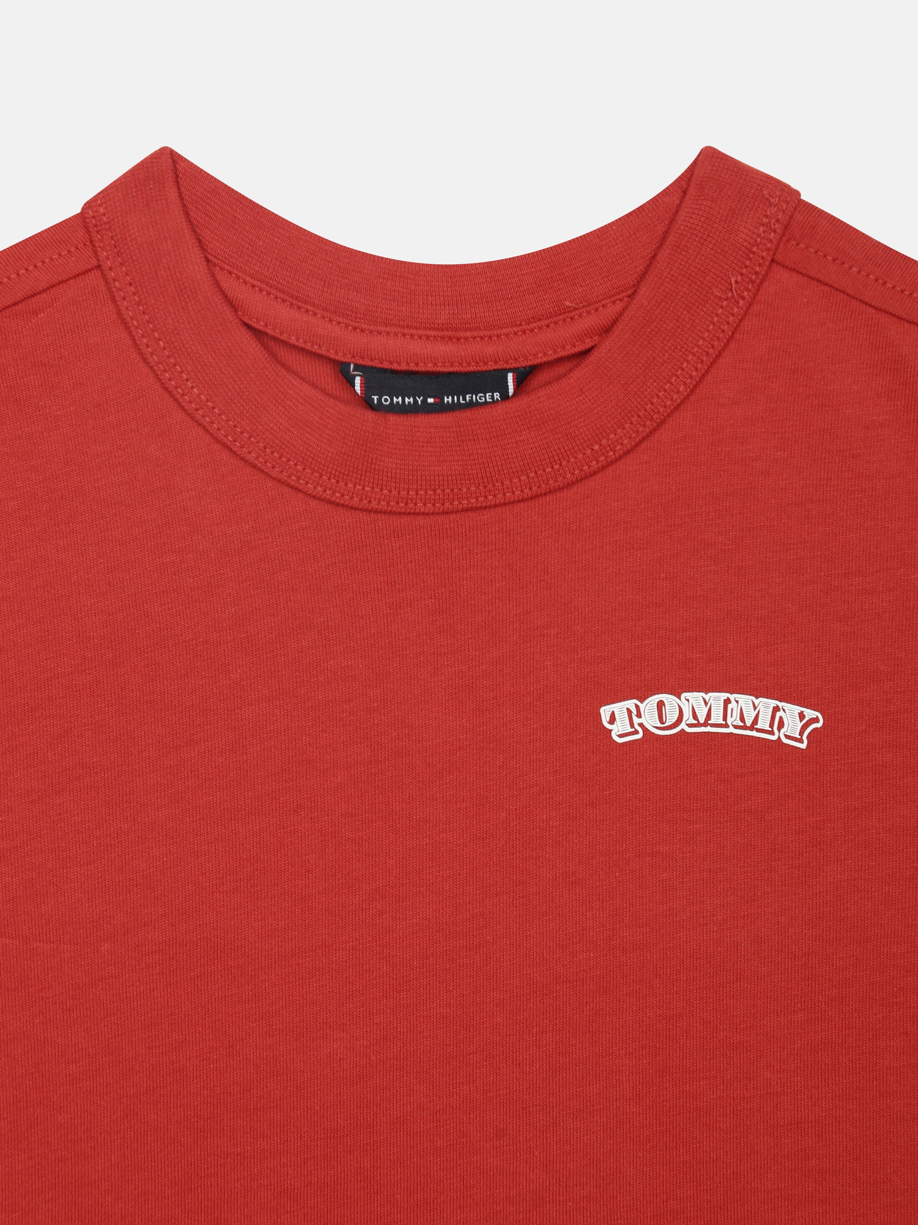 Boys Red Graphic Cotton T-Shirt