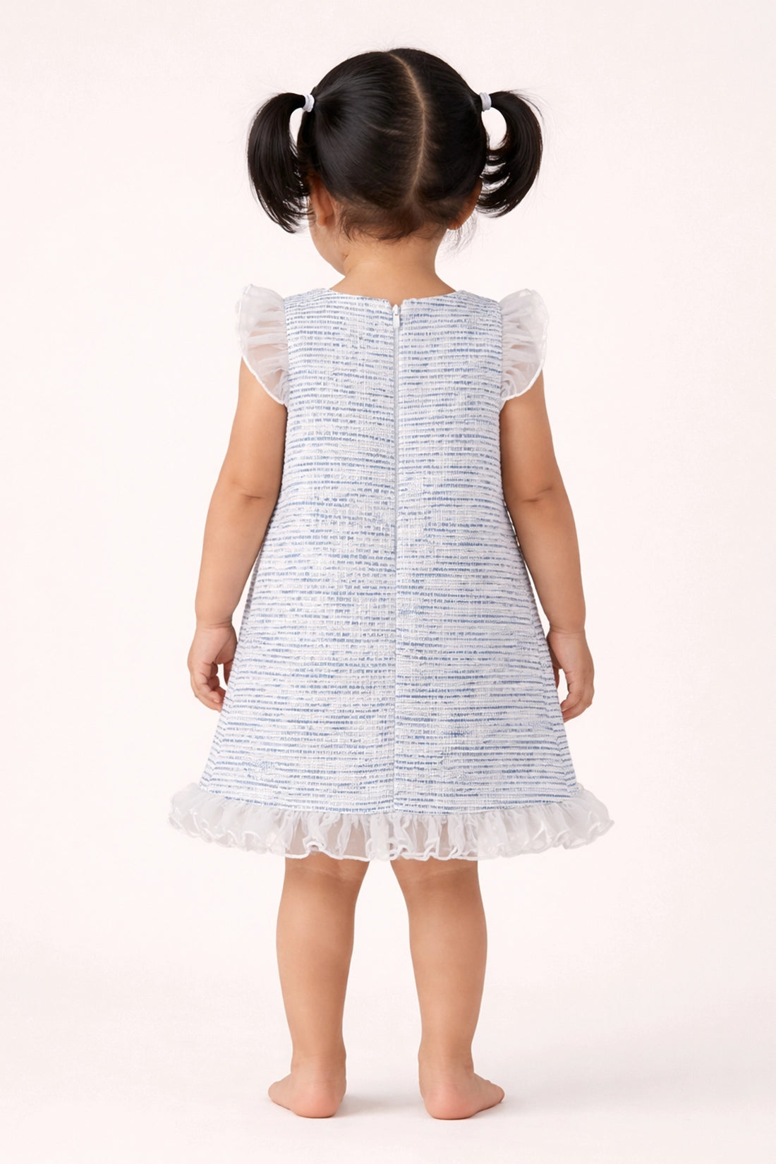 Baby Girls Blue Boucle Party Dress