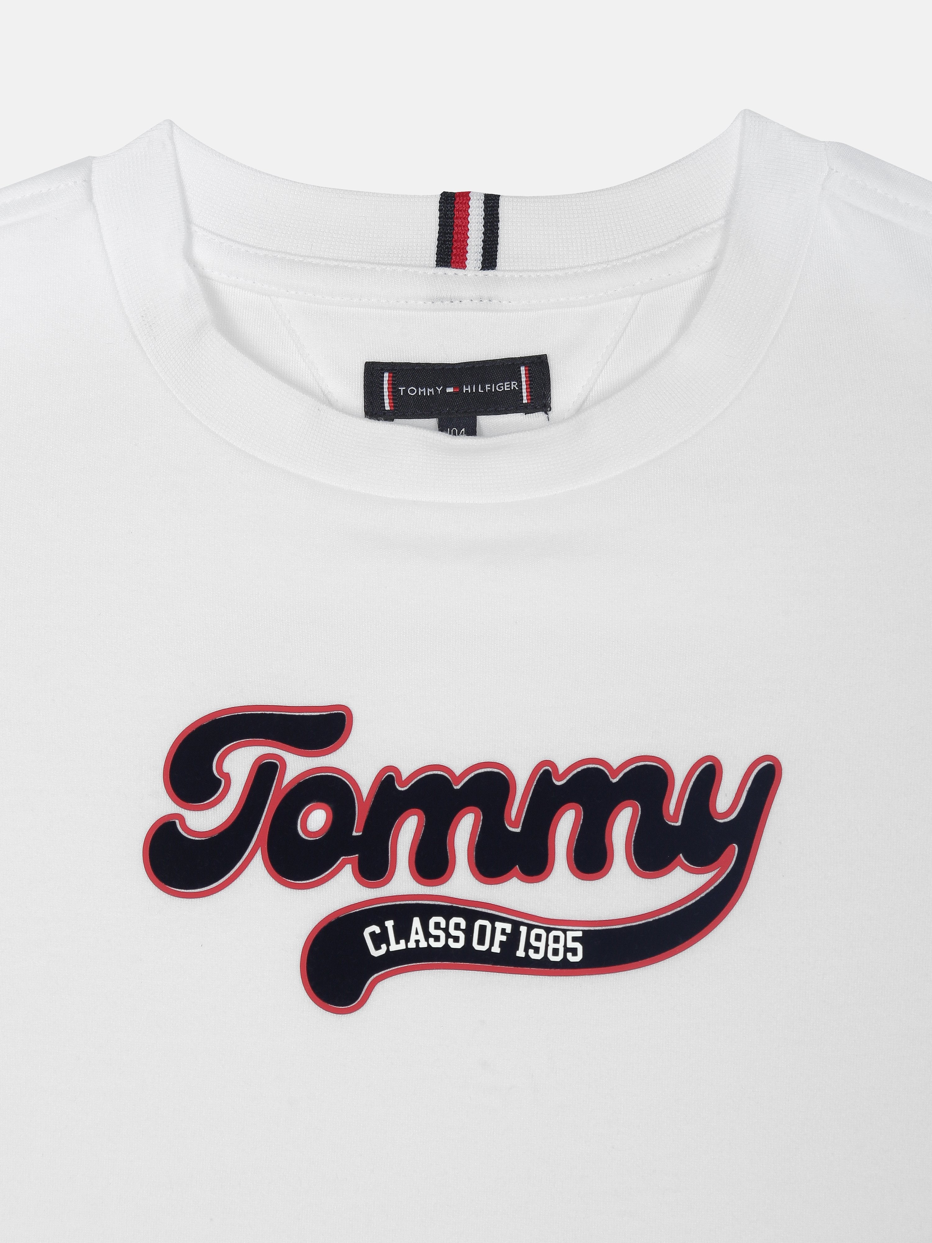 Boys White Logo Cotton Polo T-Shirt