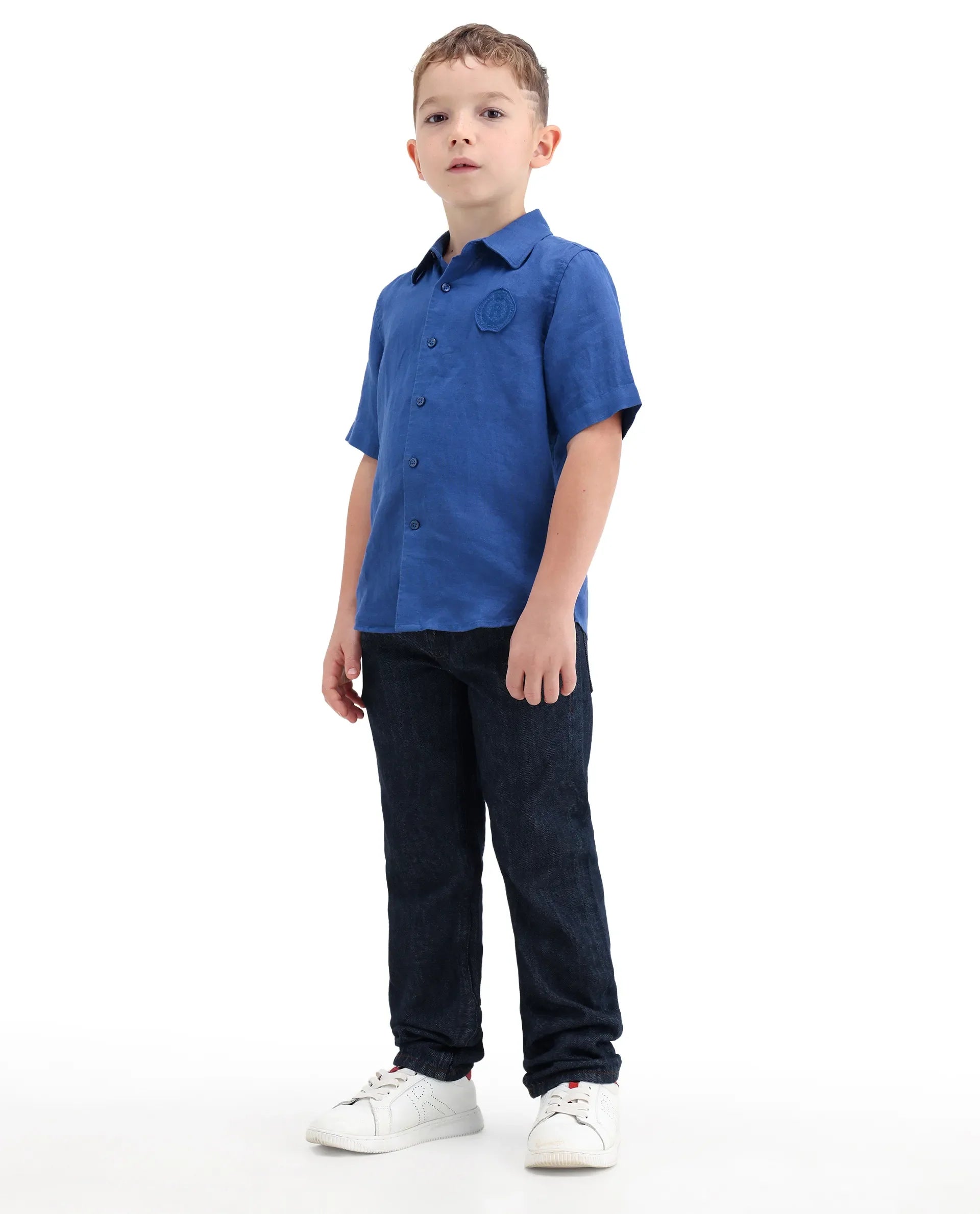 Rare Ones Boys Dark Navy Cotton Regular Fit Jeans