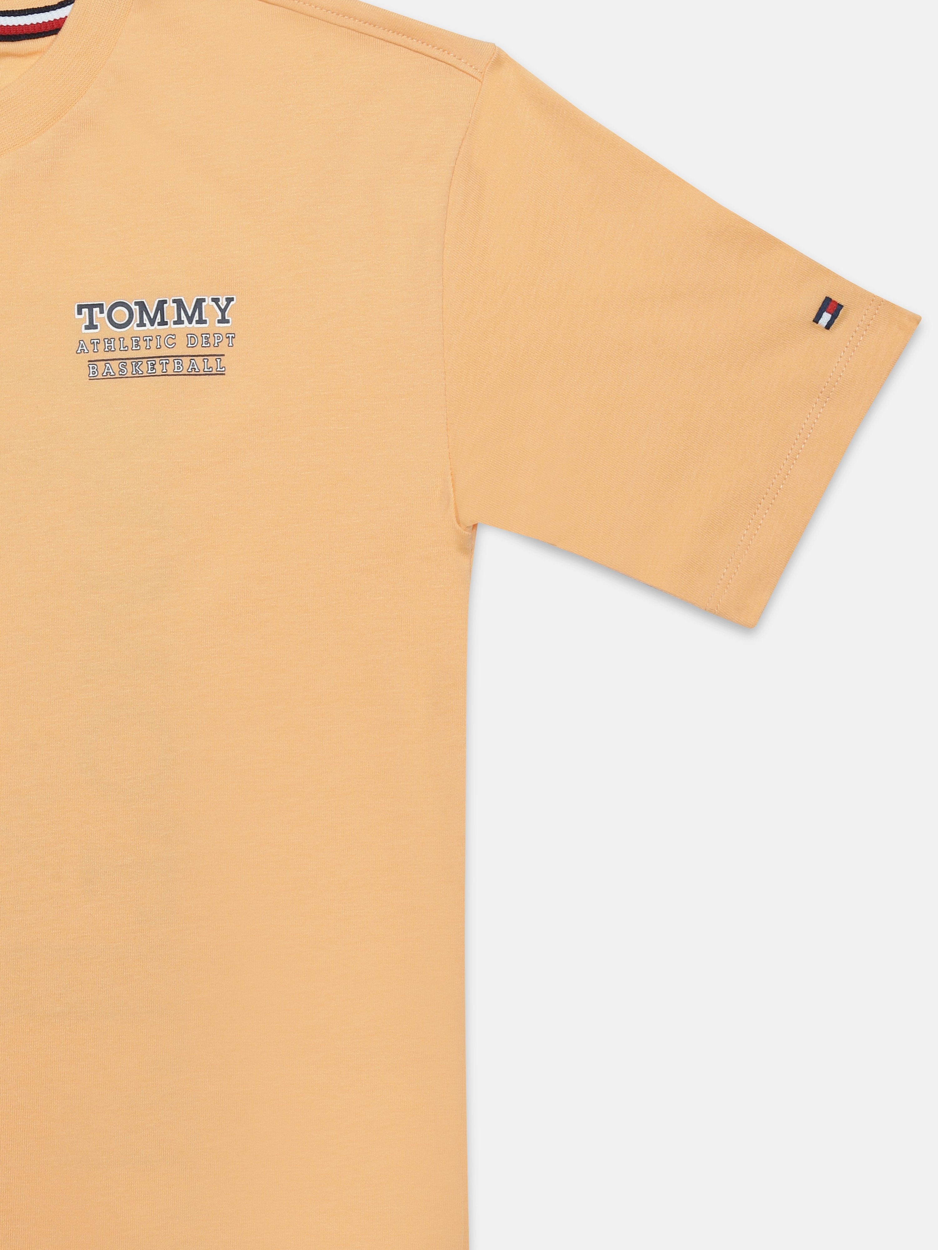 Boys Yellow Graphic Crew Neck Classic Fit T-Shirt