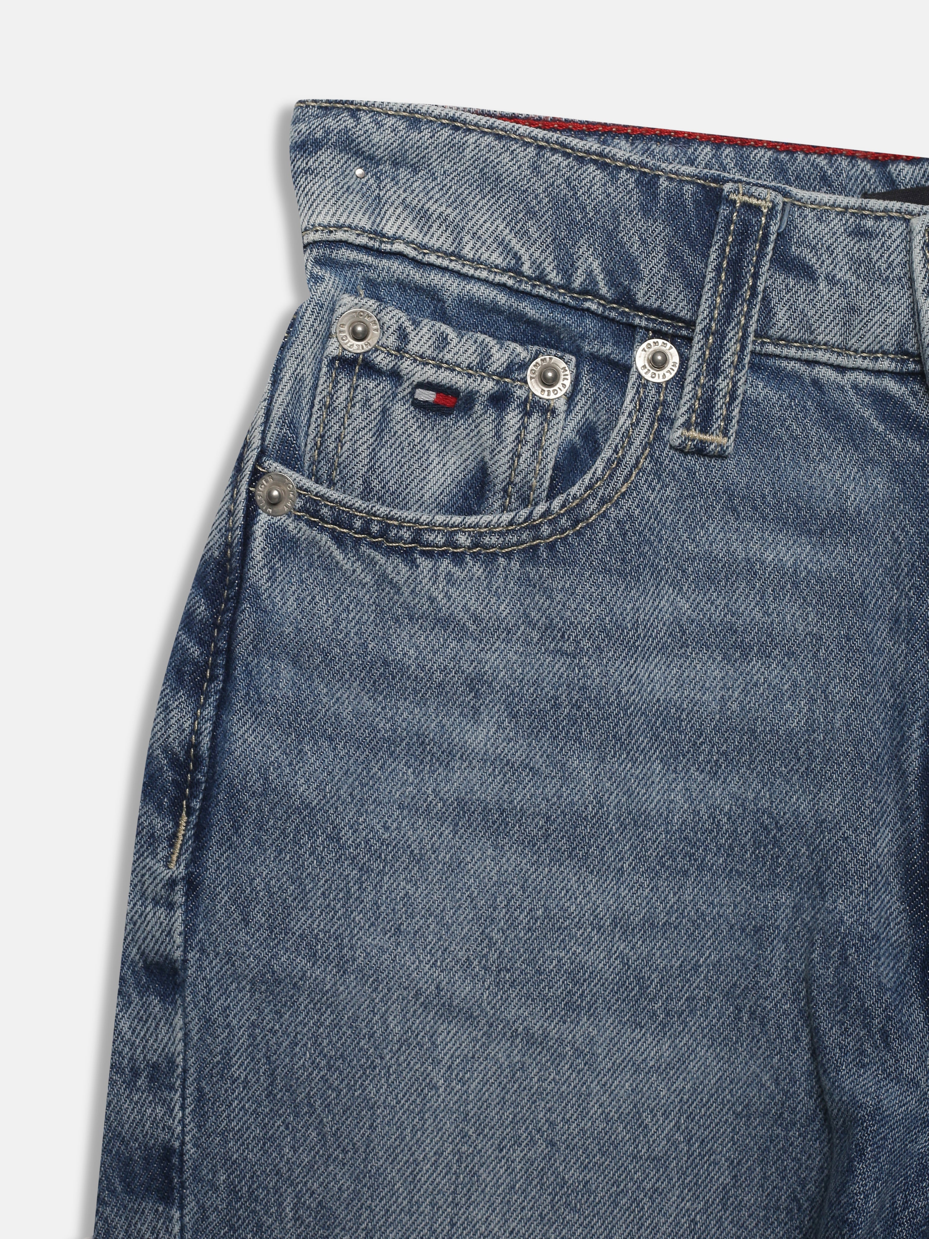 Boys Light Blue Relaxed Fit Mid Rise Jeans
