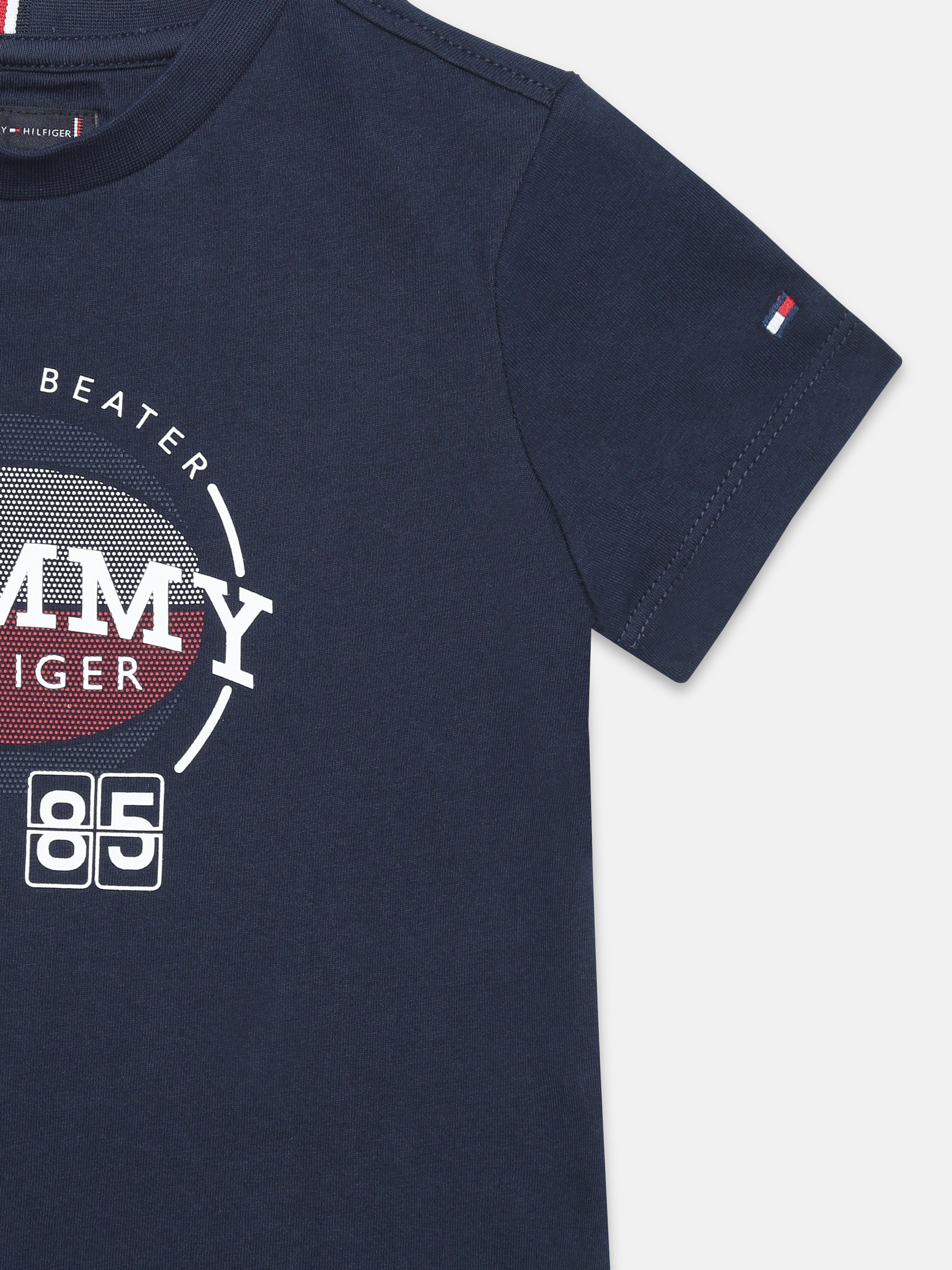Boys Navy Graphic Crew Neck Regular Fit T-Shirt