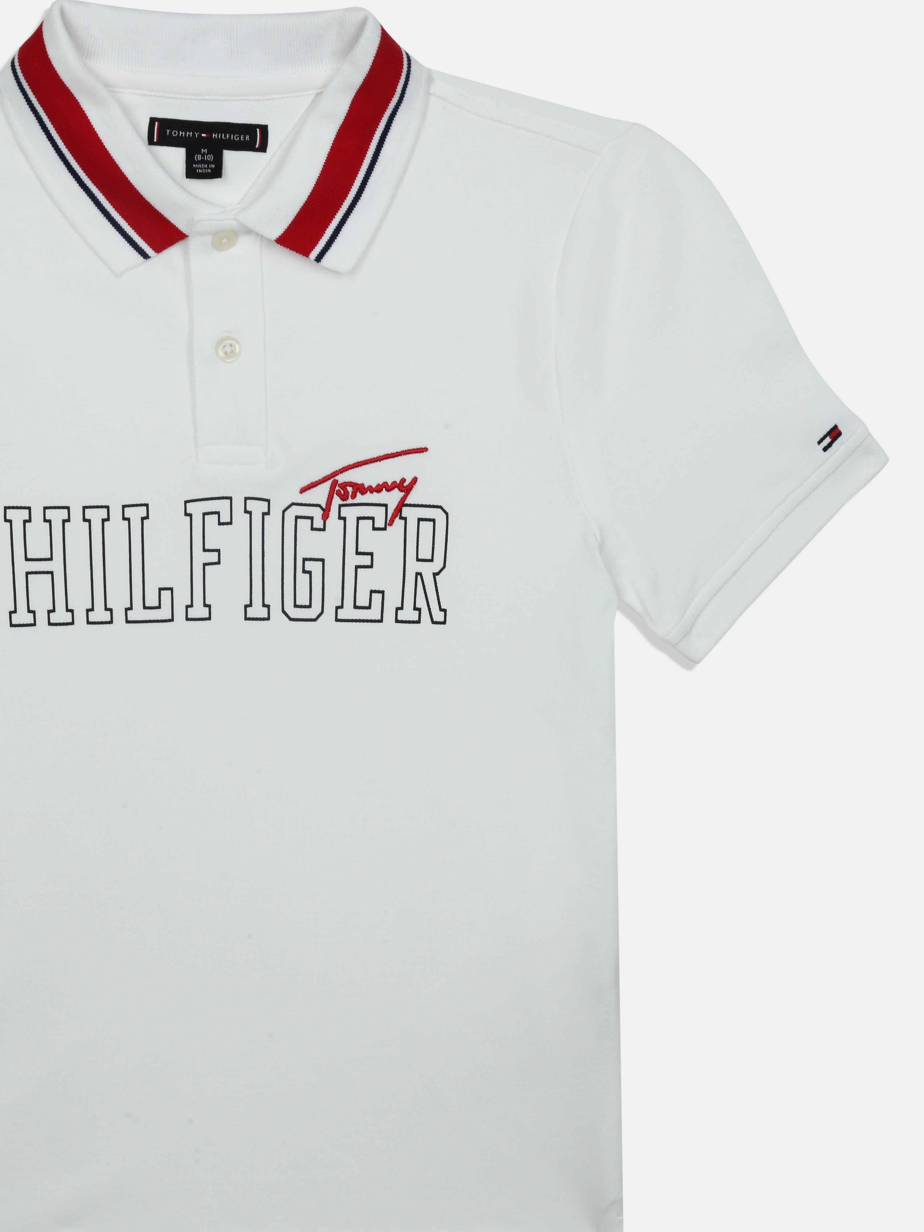 Boys Navy Embroidered Logo Regular Fit Cotton Polo T-Shirt