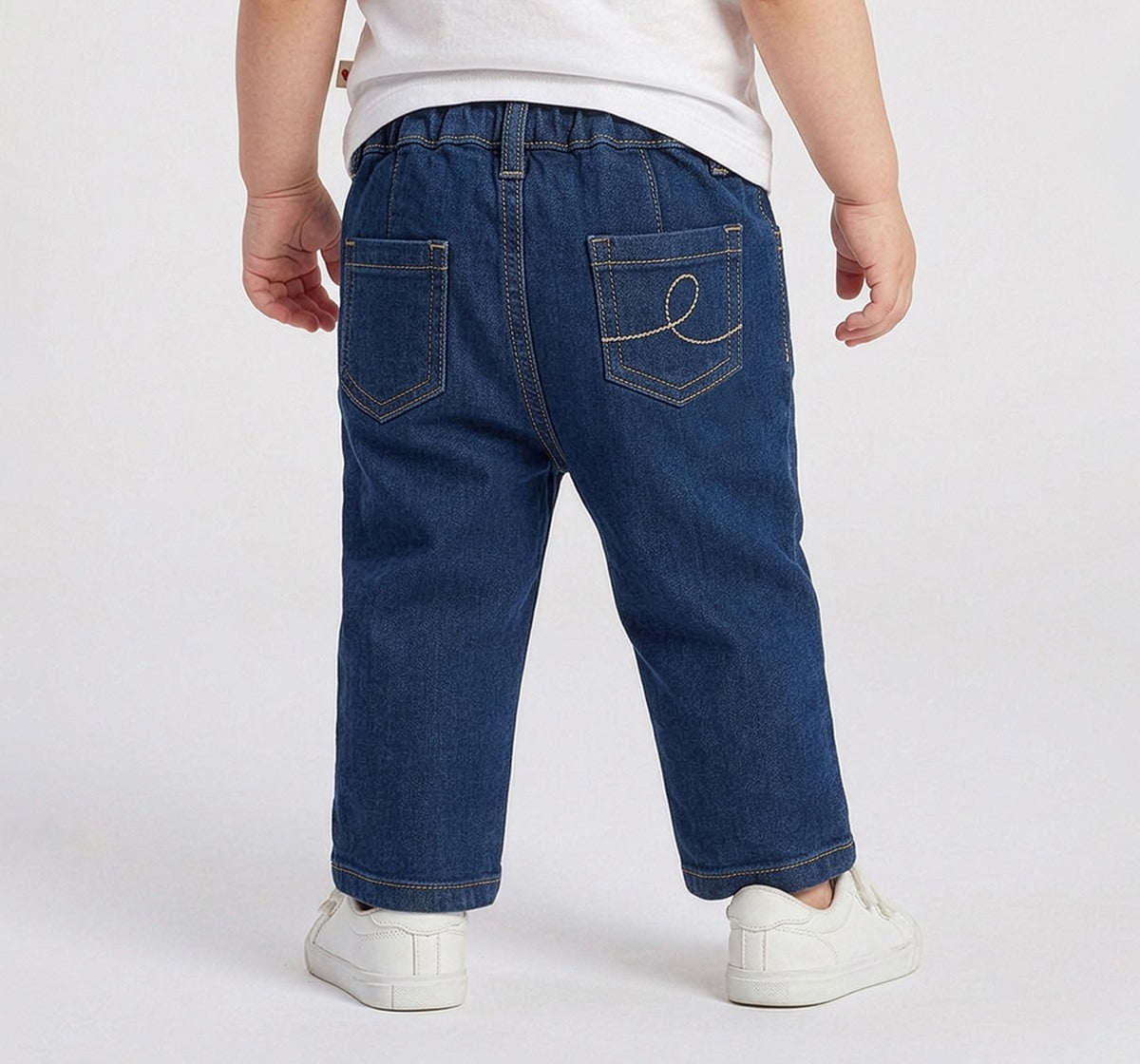 Flared Fit Denim with Cat Pockets Blue