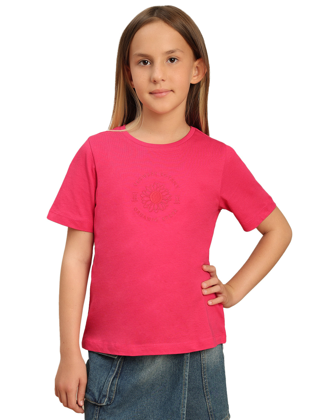 Jazzy Organic Cotton Graphic T-Shirt for Kids – Round Neck Casual Wear