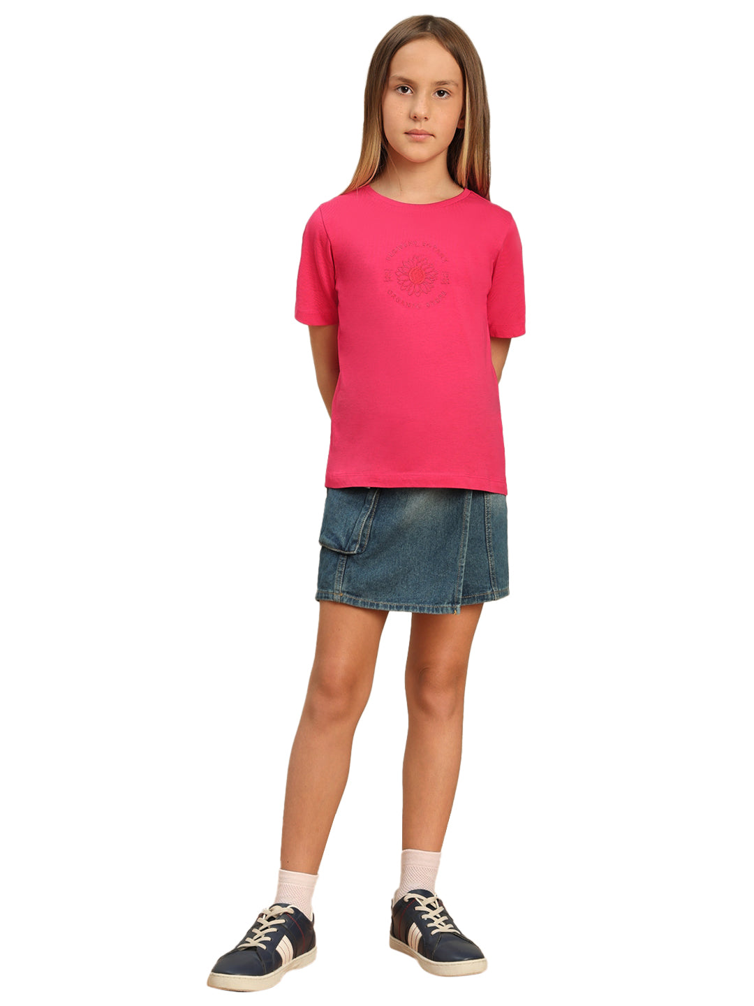 Jazzy Organic Cotton Graphic T-Shirt for Kids – Round Neck Casual Wear