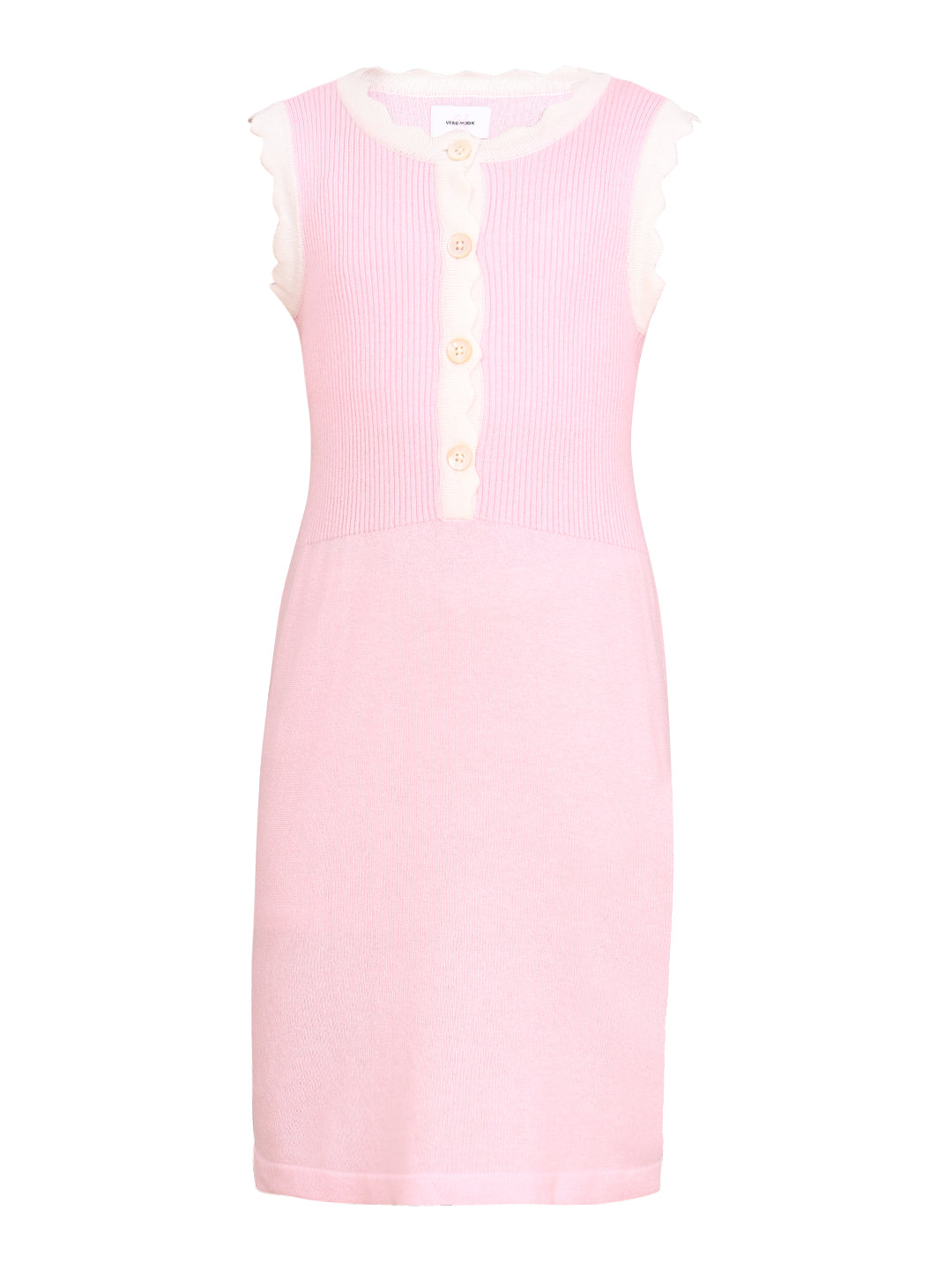 Orchid Pink Fit & Flare Knit Dress with Shoulder Straps for Girls