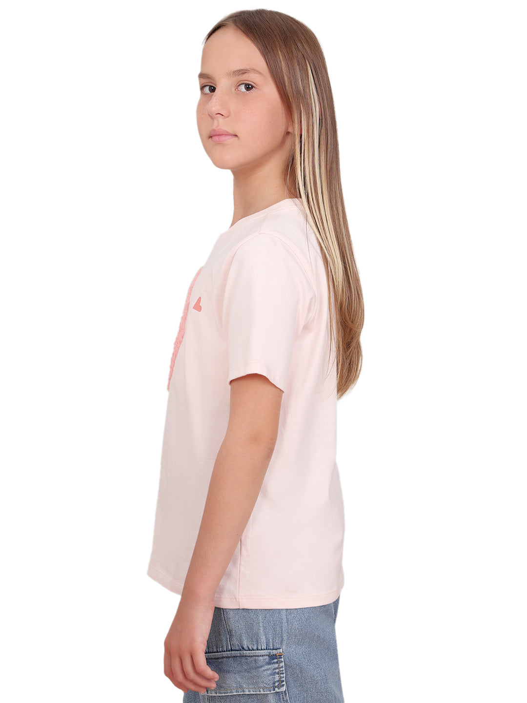 Crystal Pink Ice Cream Graphic Cotton T-Shirt for Girls