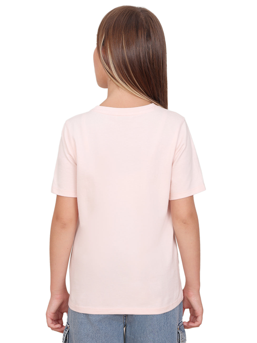 Crystal Pink Ice Cream Graphic Cotton T-Shirt for Girls
