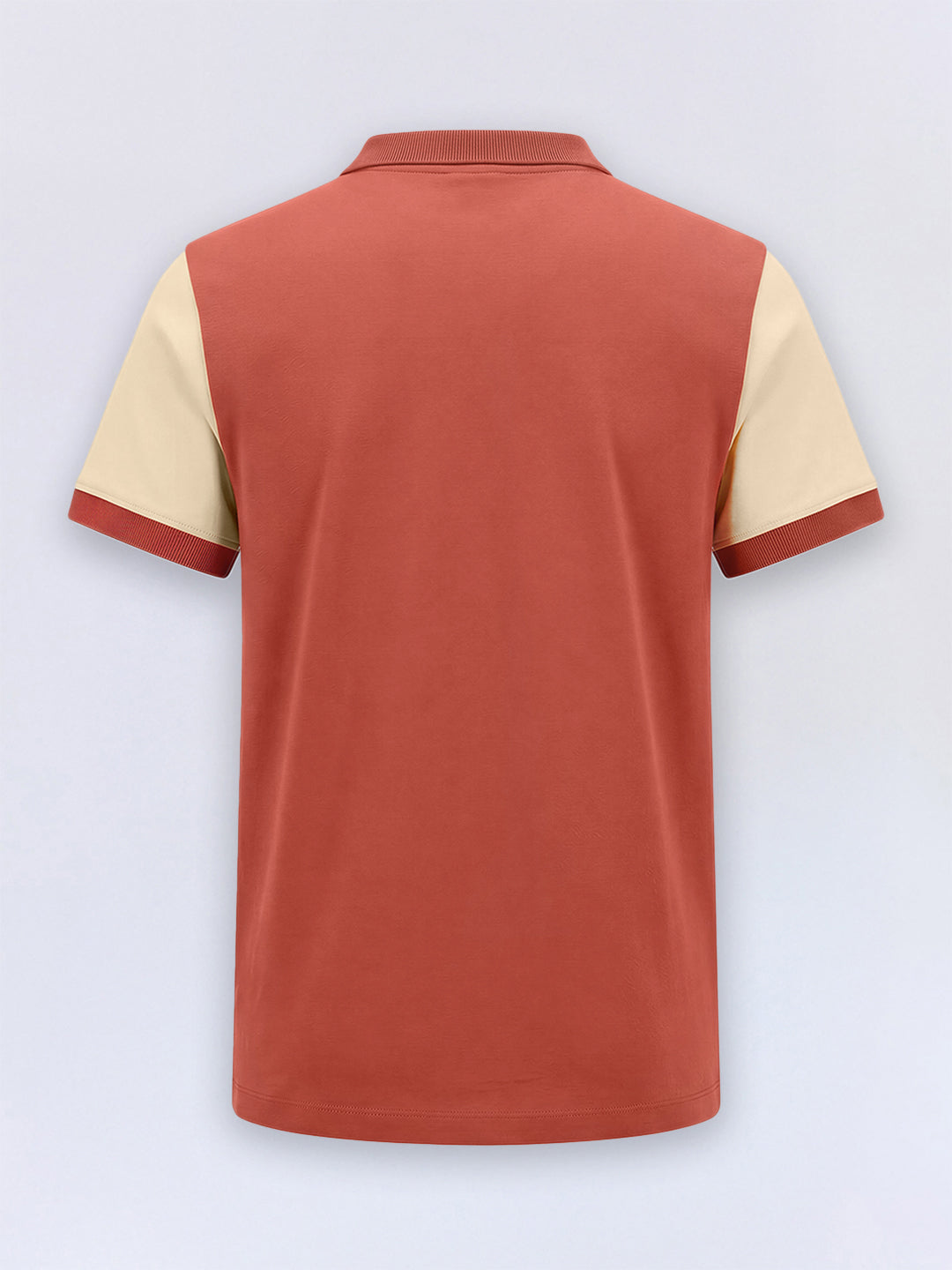 Boys Pumpkin Spice Orange Printed Cotton Polo T-Shirt