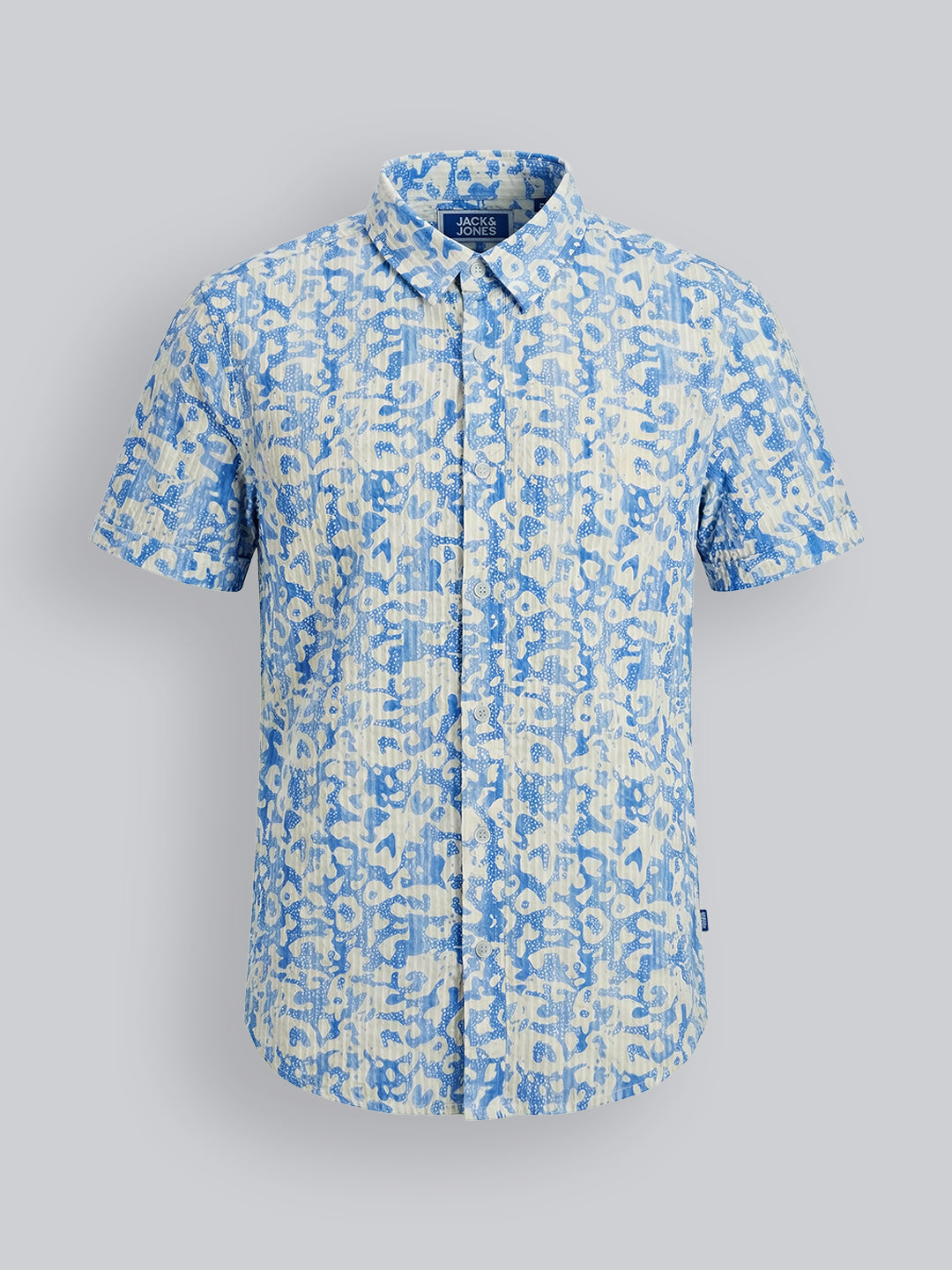 Boys Cotton Abstract Print Casual Shirt with Short Sleeves