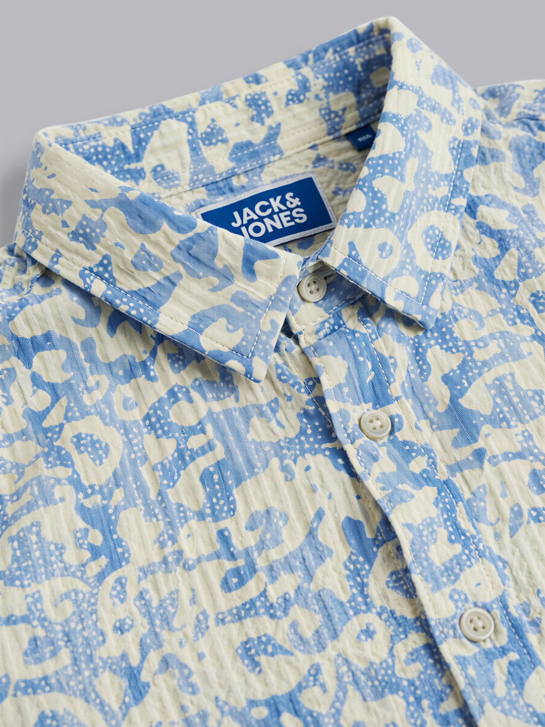 Boys Cotton Abstract Print Casual Shirt with Short Sleeves