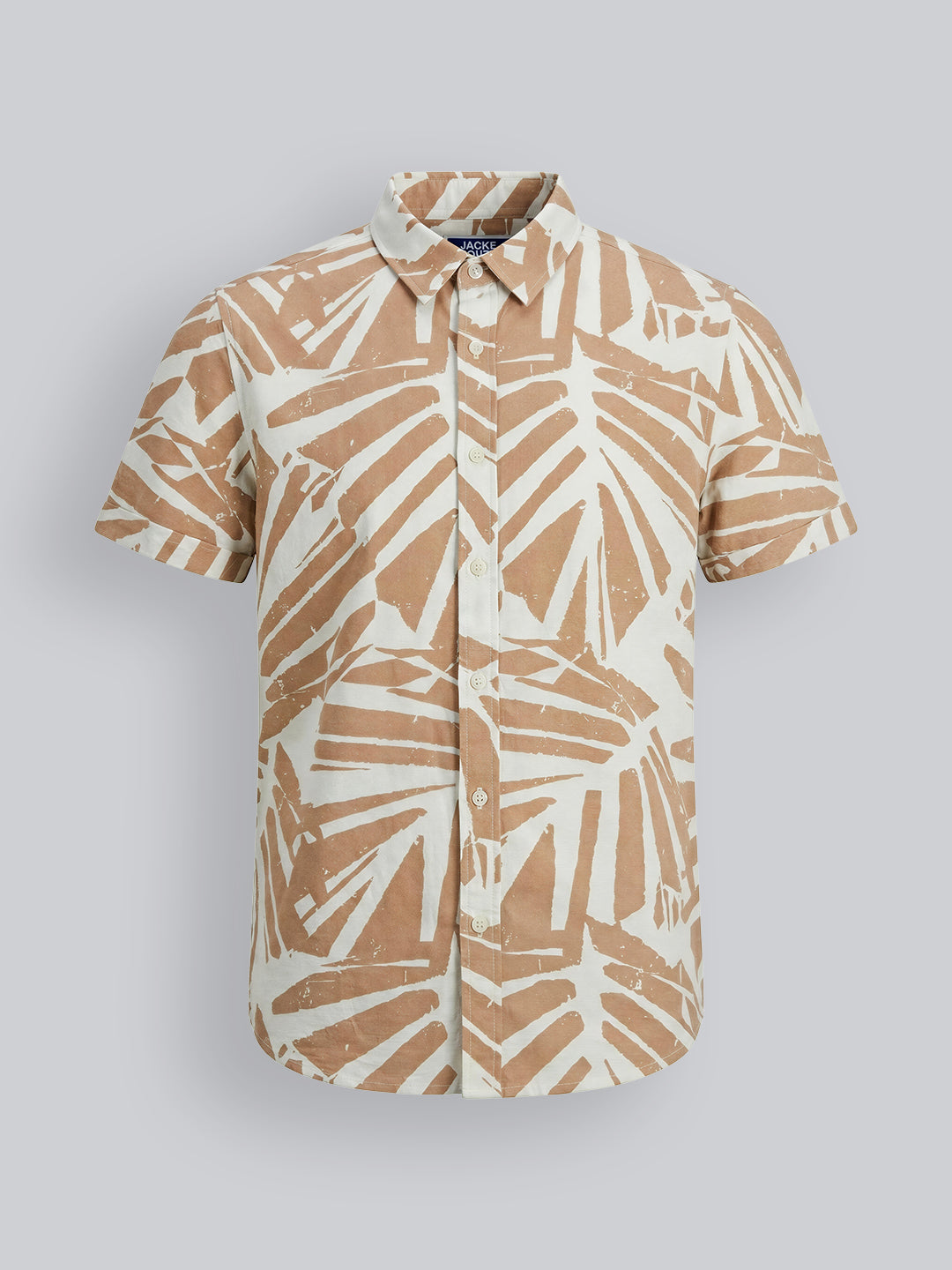Boys Cotton Blend Tropical Print Casual Shirt
