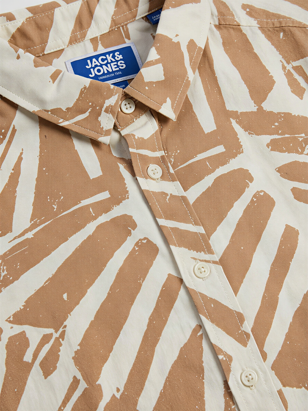 Boys Cotton Blend Tropical Print Casual Shirt