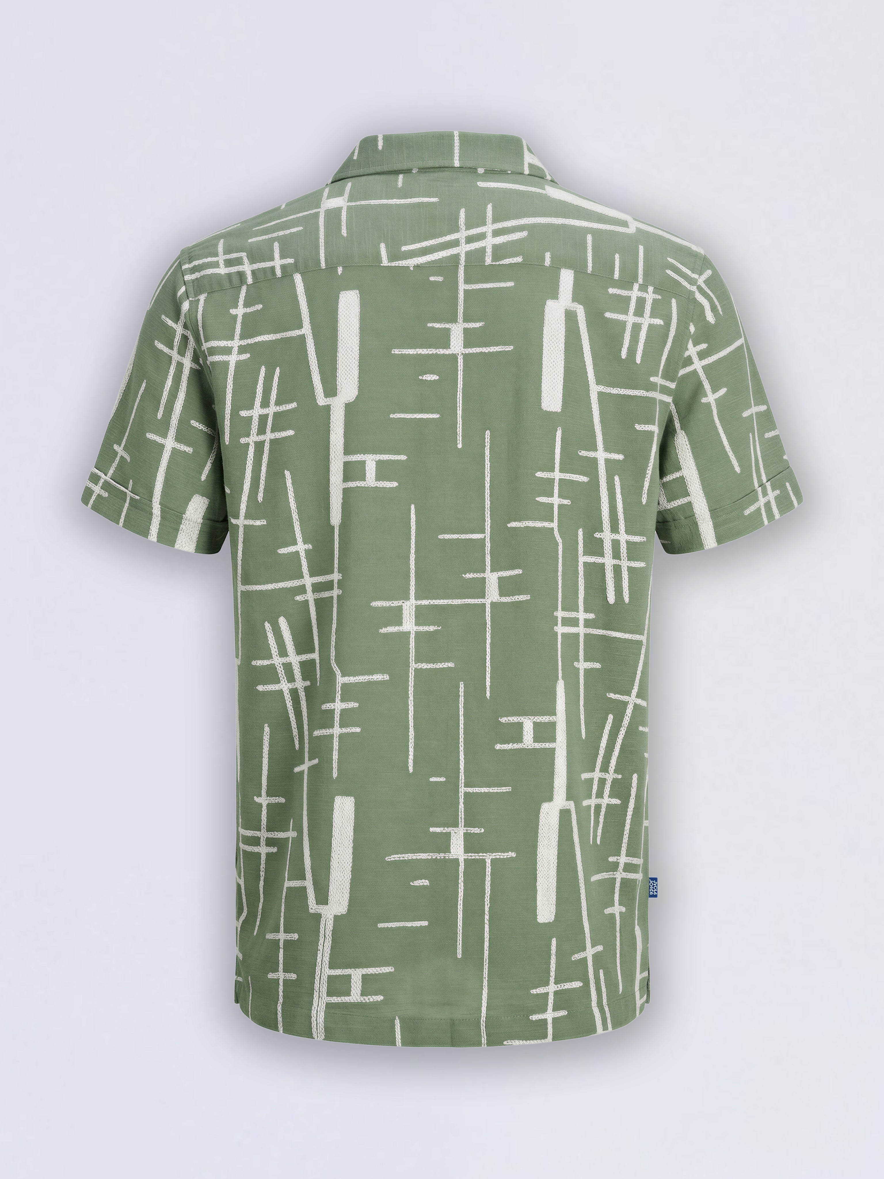 Boys Green Cotton Embroidered Casual Shirt