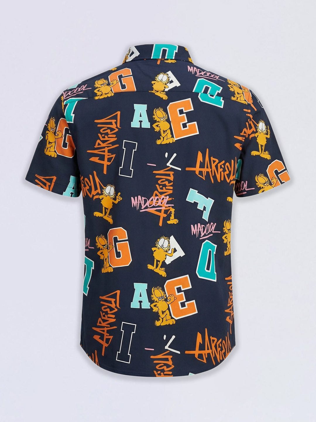 Boys Blue Garfield Print Cotton Casual Shirt