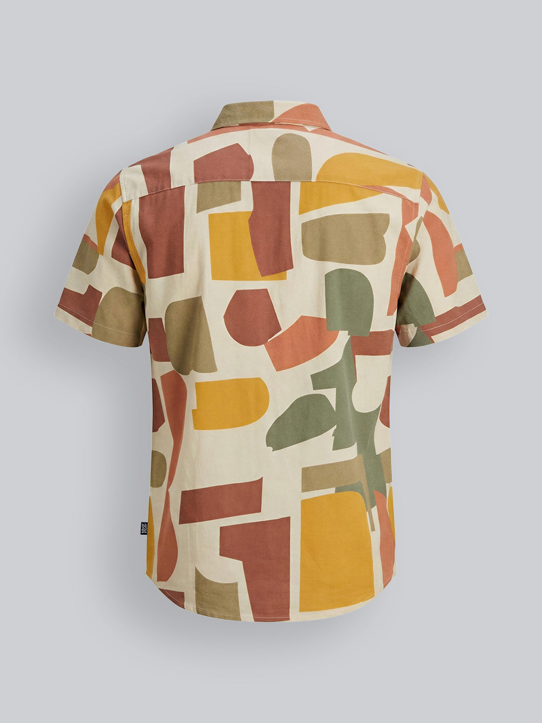 Boys Cotton Abstract Print Casual Shirt with Short Sleeves