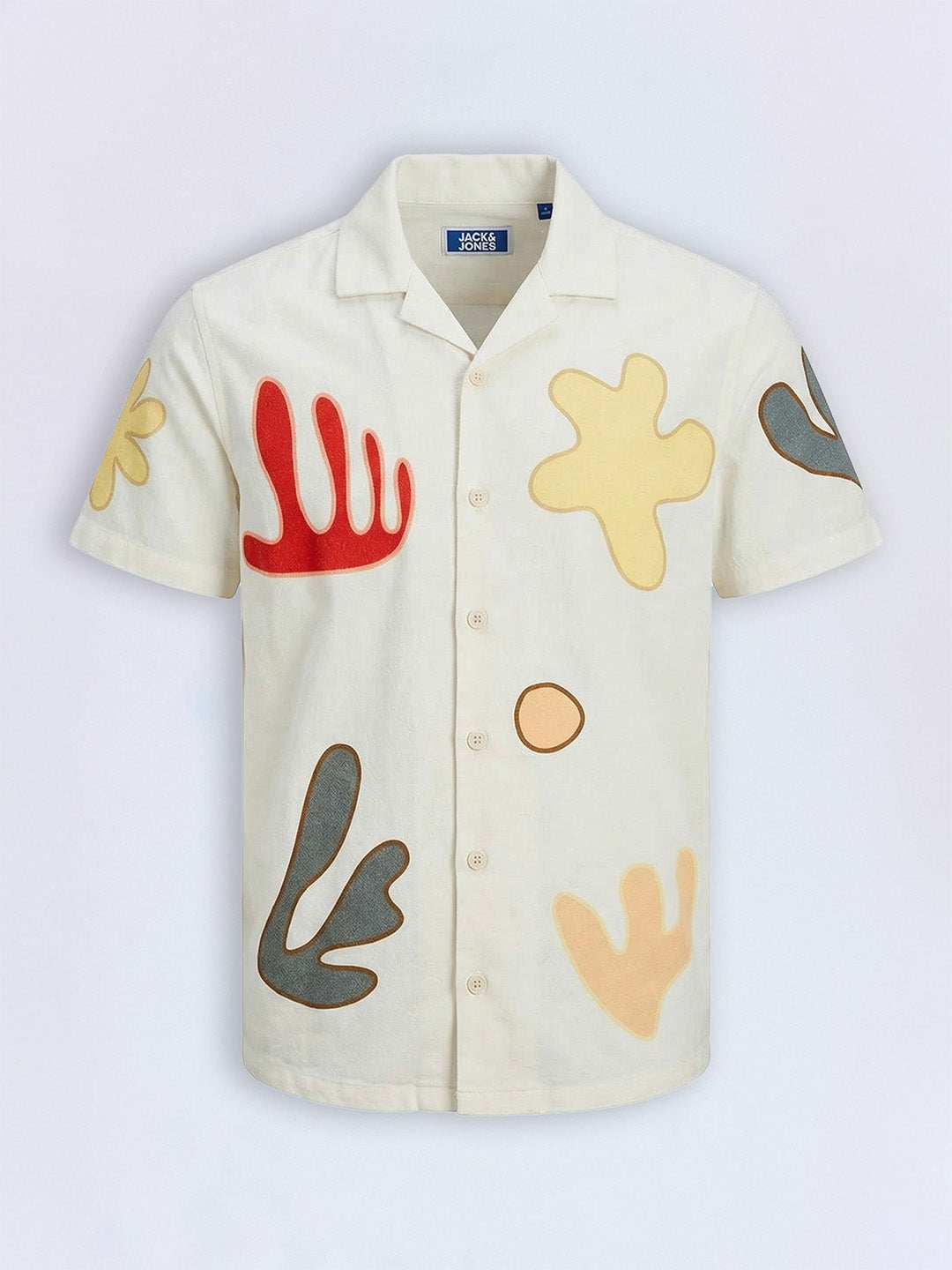 Boys Cloud Dancer Abstract Print Cotton Shirt