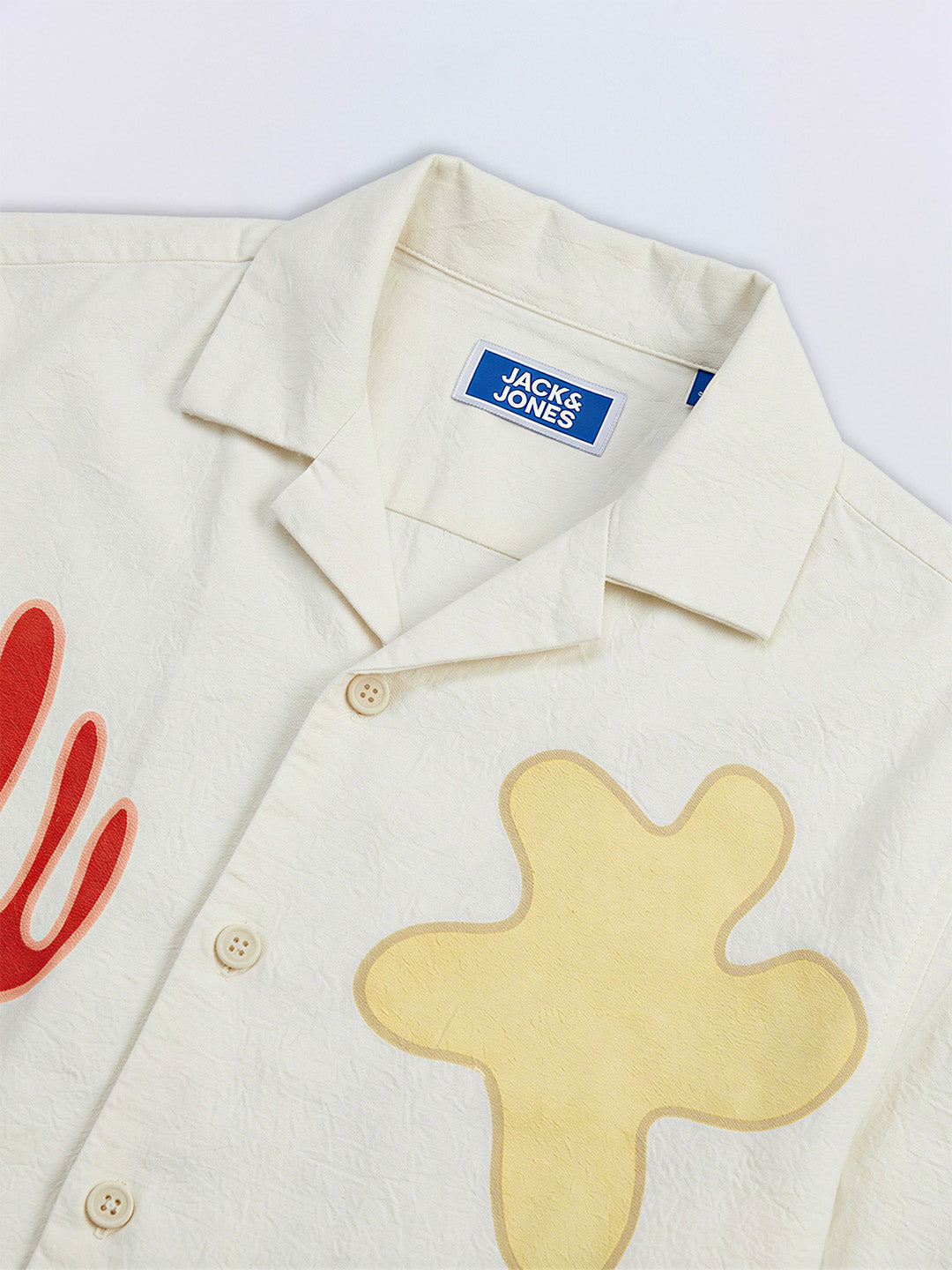 Boys Cloud Dancer Abstract Print Cotton Shirt