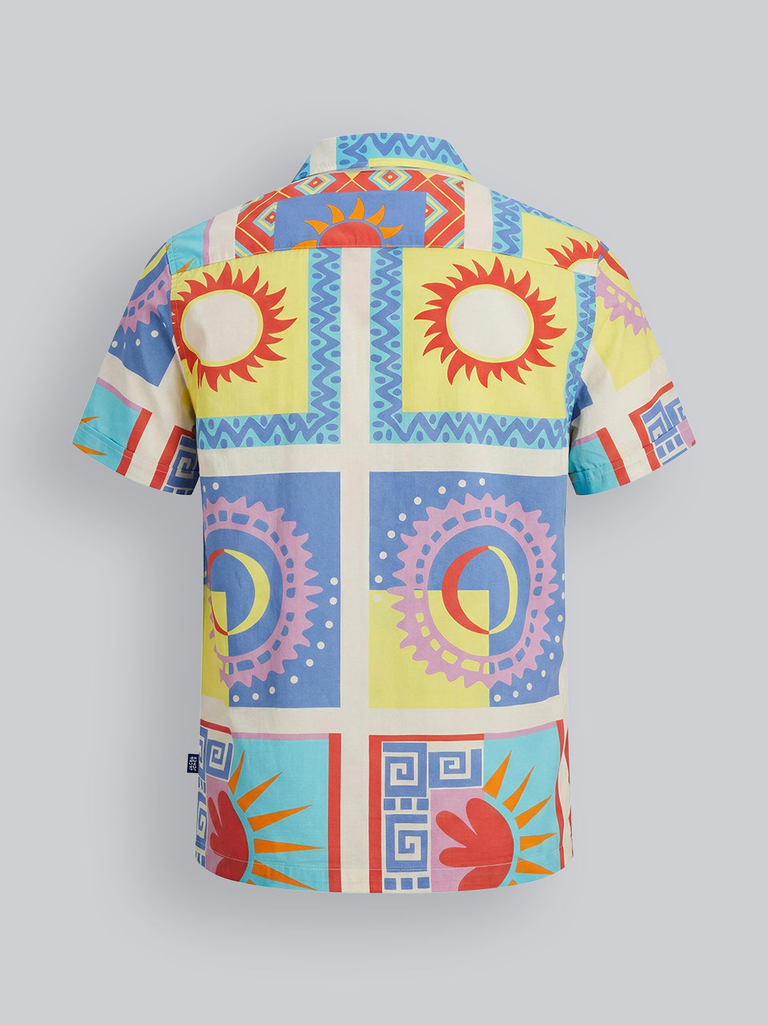 Boys Graphic Print Cotton Casual Shirt with Short Sleeves