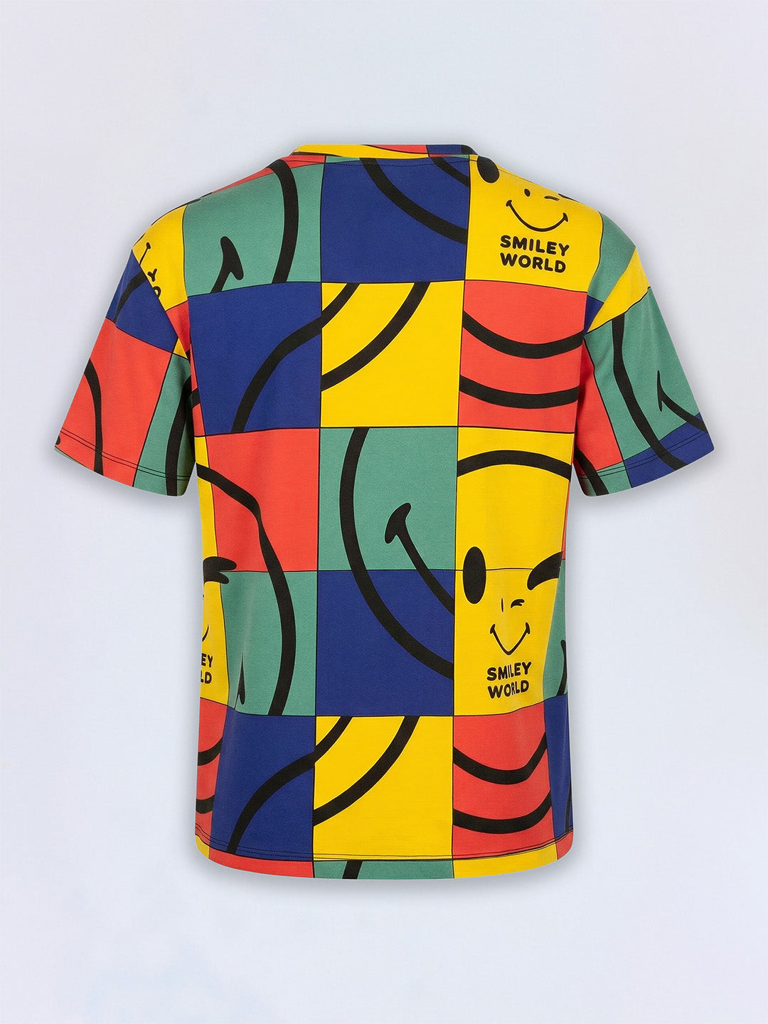 Boys Blazing Yellow Smiley Print Oversized T-Shirt