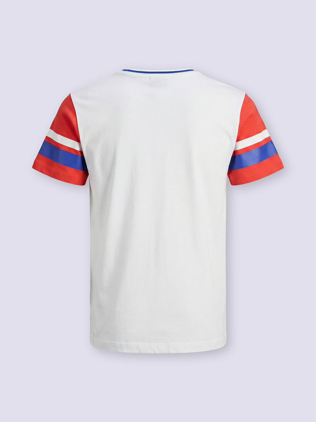 Boys Navy Blue Colourblocked Printed Cotton T-Shirt
